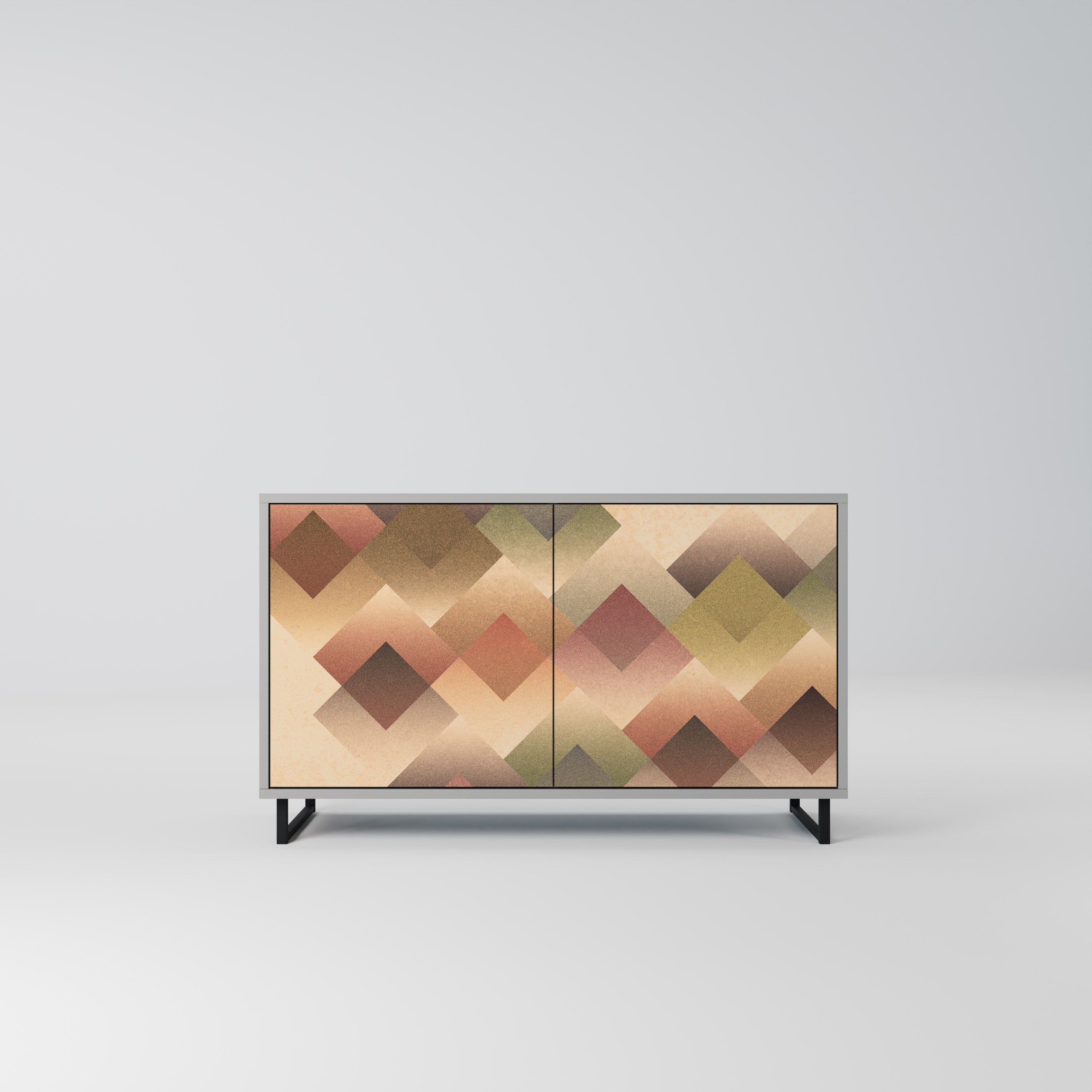GEOMETRIC FUSION Komoda 2-drzwiowa korpus Szary