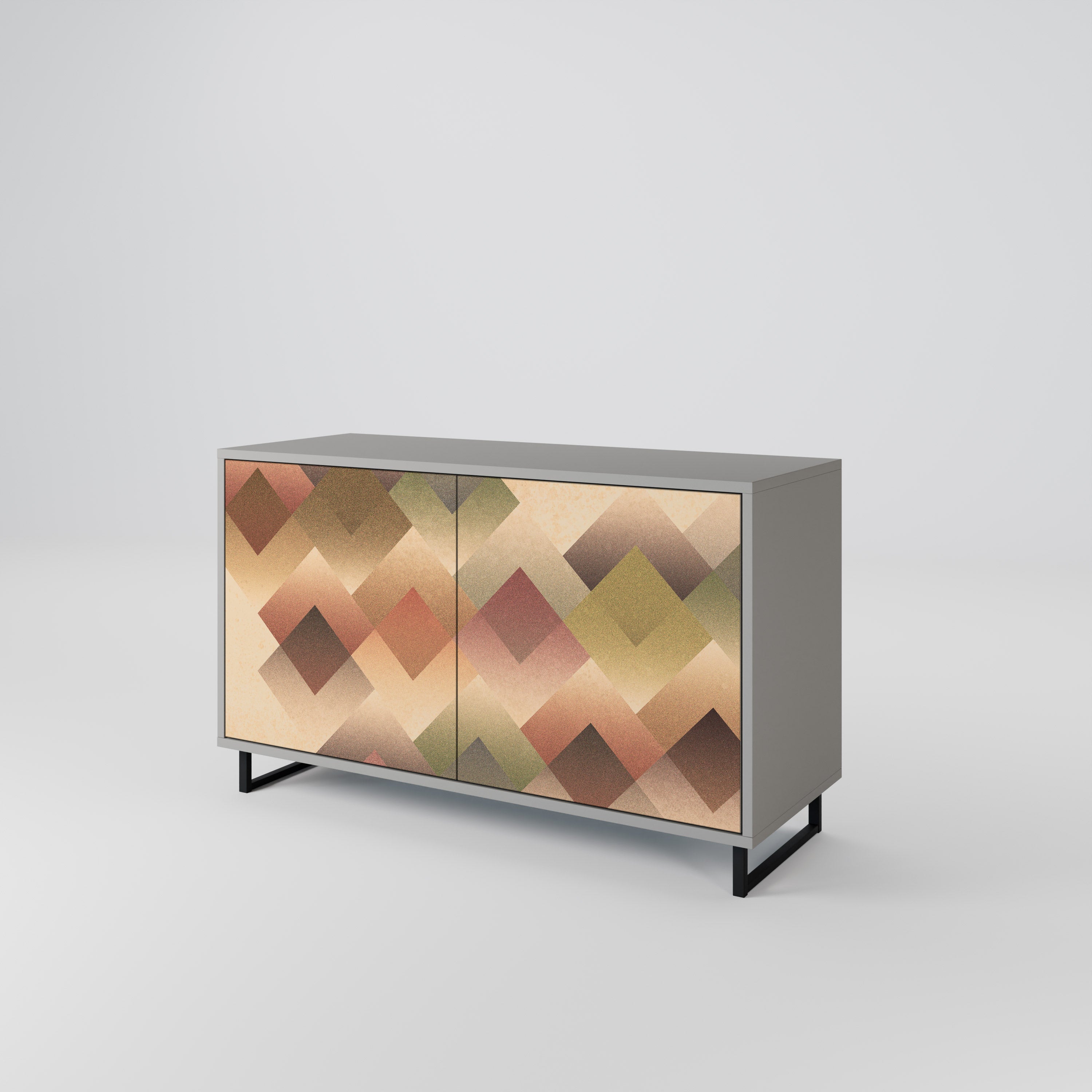 GEOMETRIC FUSION Komoda 2-drzwiowa korpus Szary