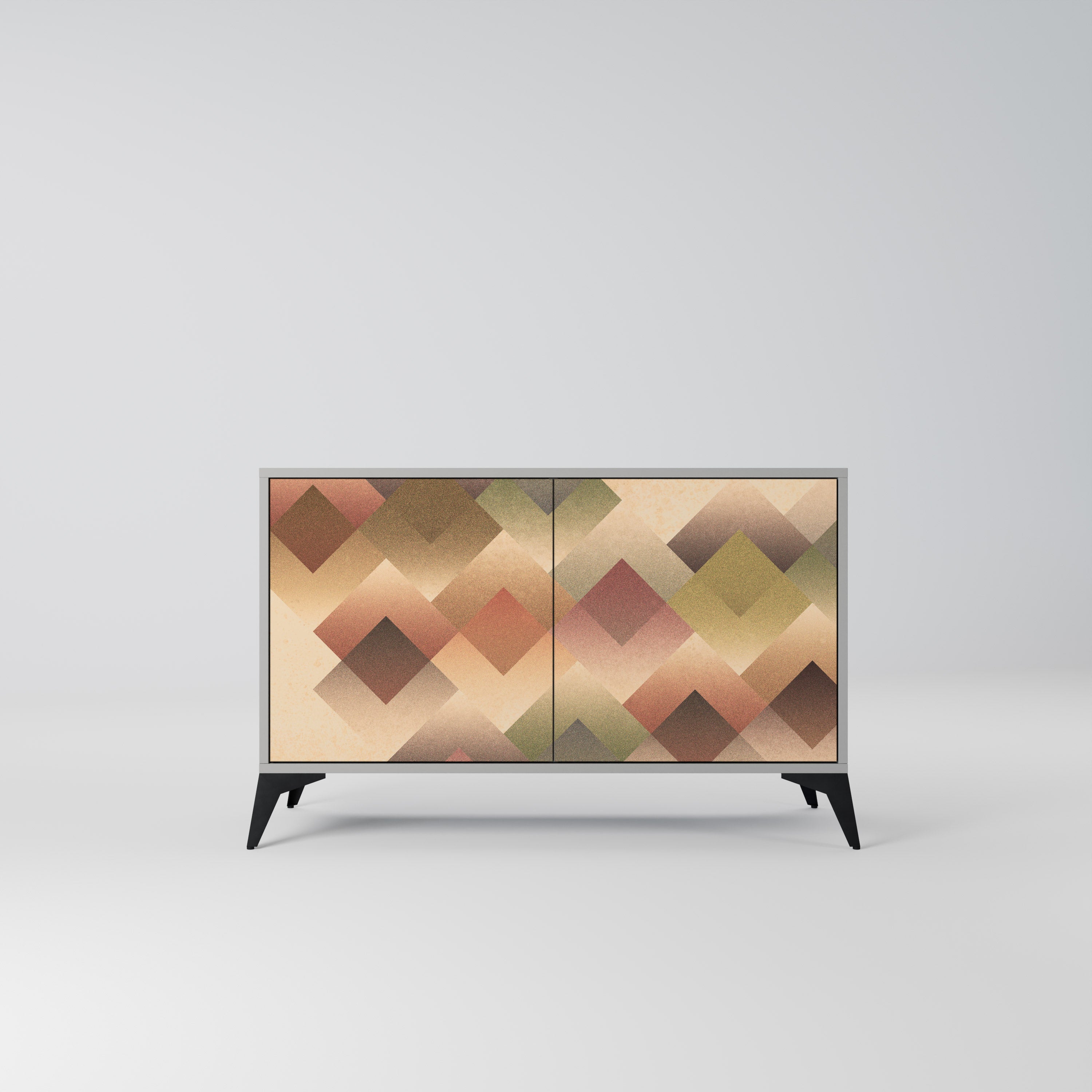 GEOMETRIC FUSION Komoda 2-drzwiowa korpus Szary