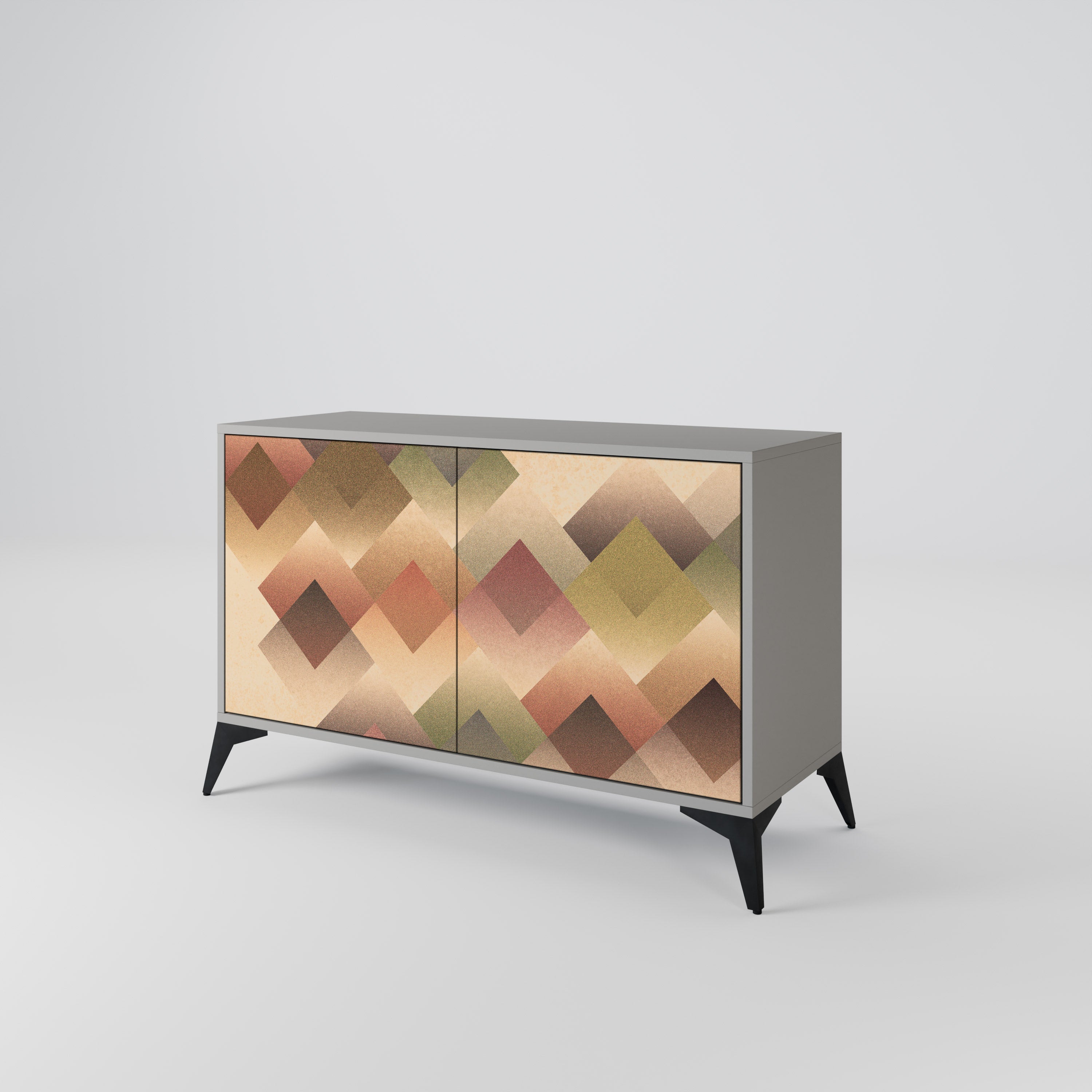 GEOMETRIC FUSION Komoda 2-drzwiowa korpus Szary