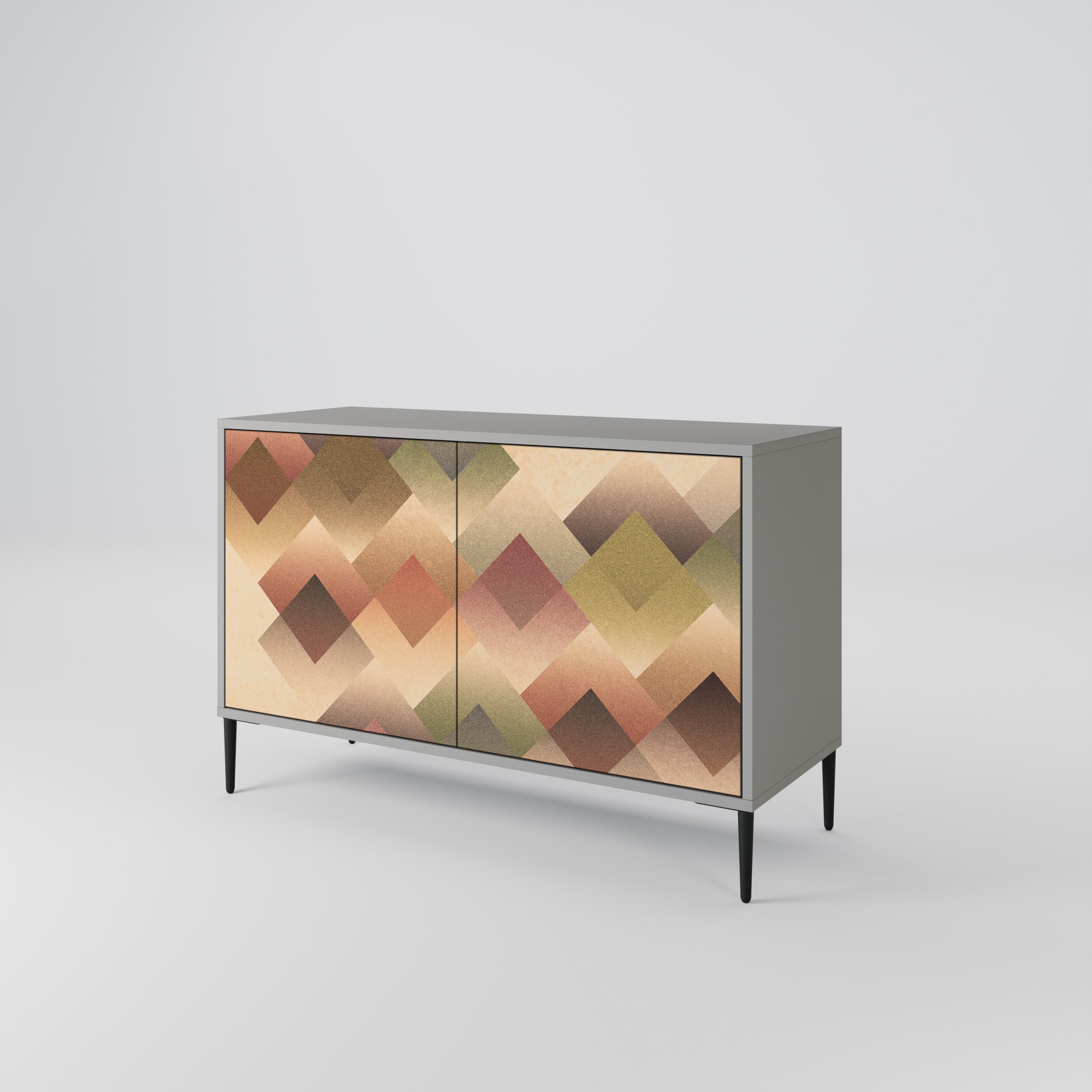 GEOMETRIC FUSION Komoda 2-drzwiowa korpus Szary
