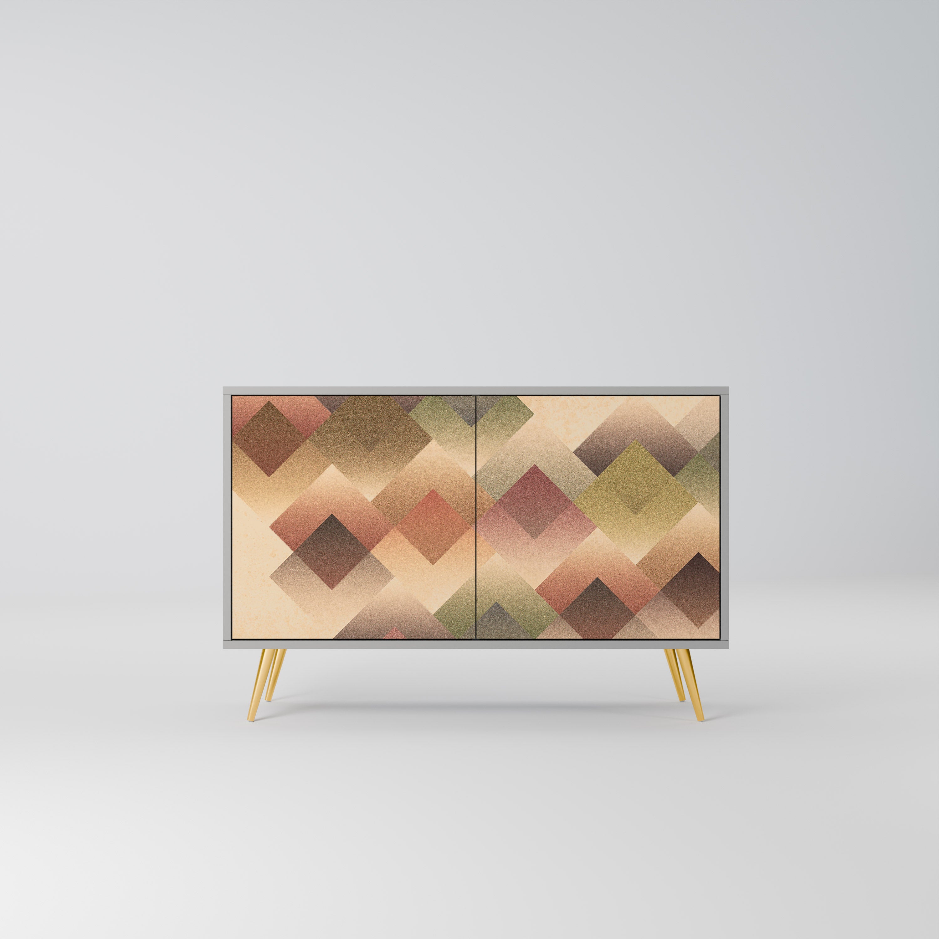 GEOMETRIC FUSION Komoda 2-drzwiowa korpus Szary