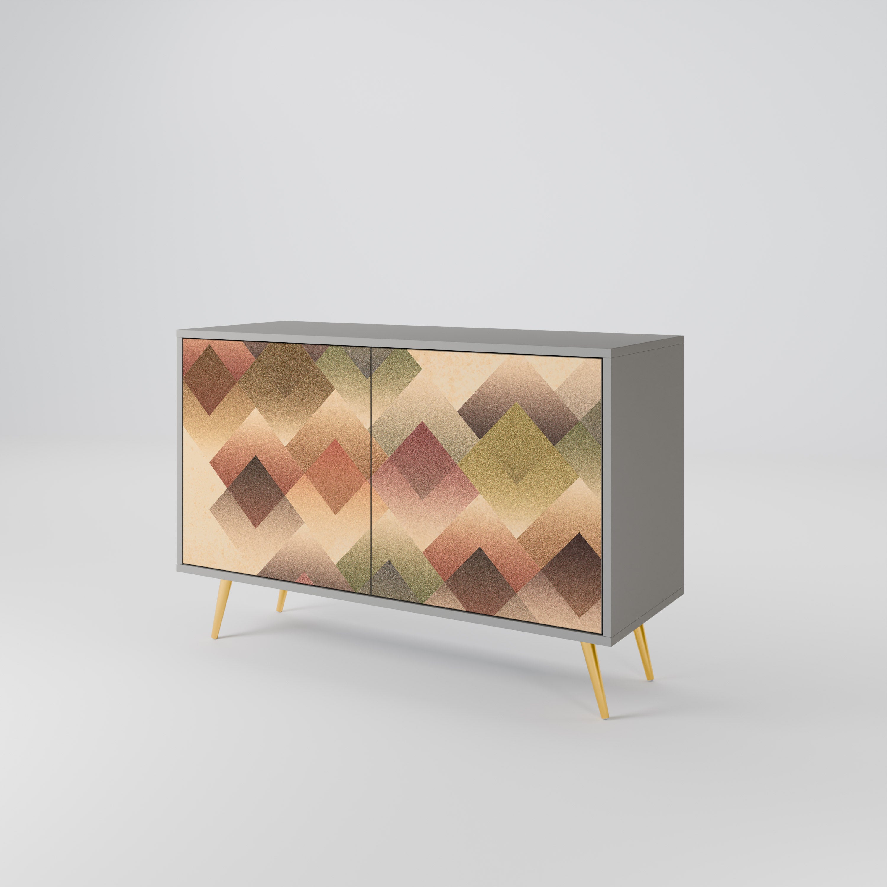 GEOMETRIC FUSION Komoda 2-drzwiowa korpus Szary