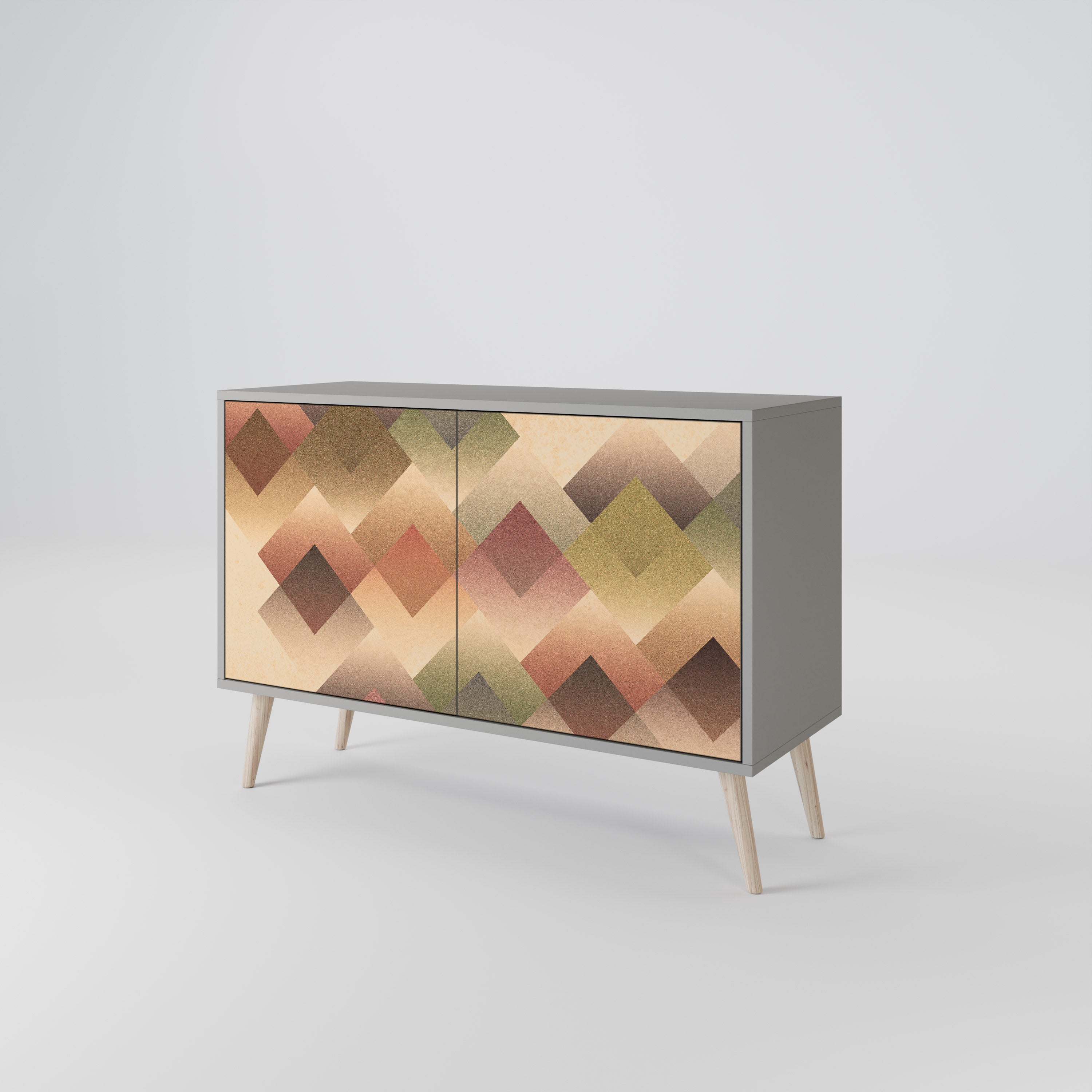 GEOMETRIC FUSION Komoda 2-drzwiowa korpus Szary