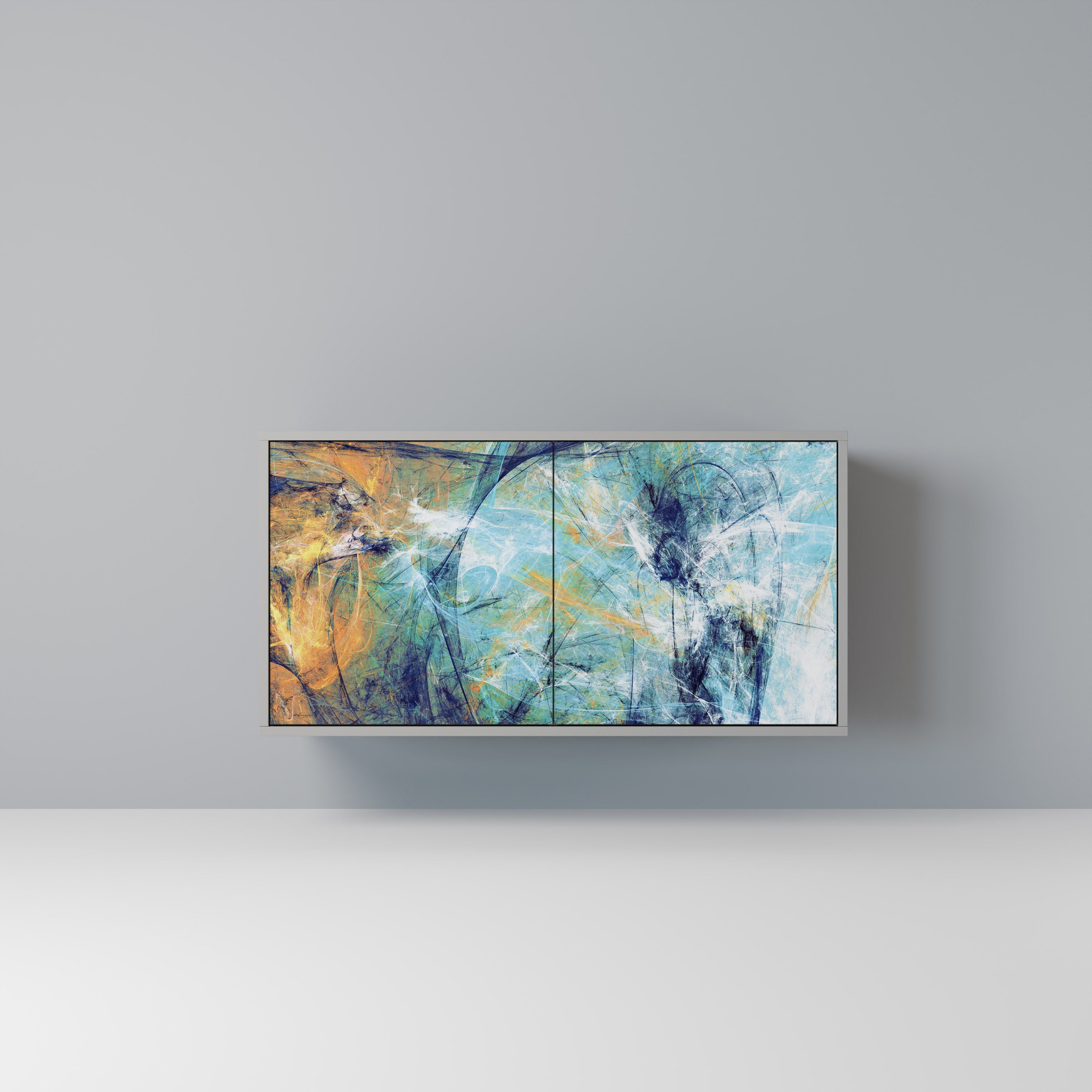 ABSTRACT THOUGHTS Komoda 2-drzwiowa korpus Szary