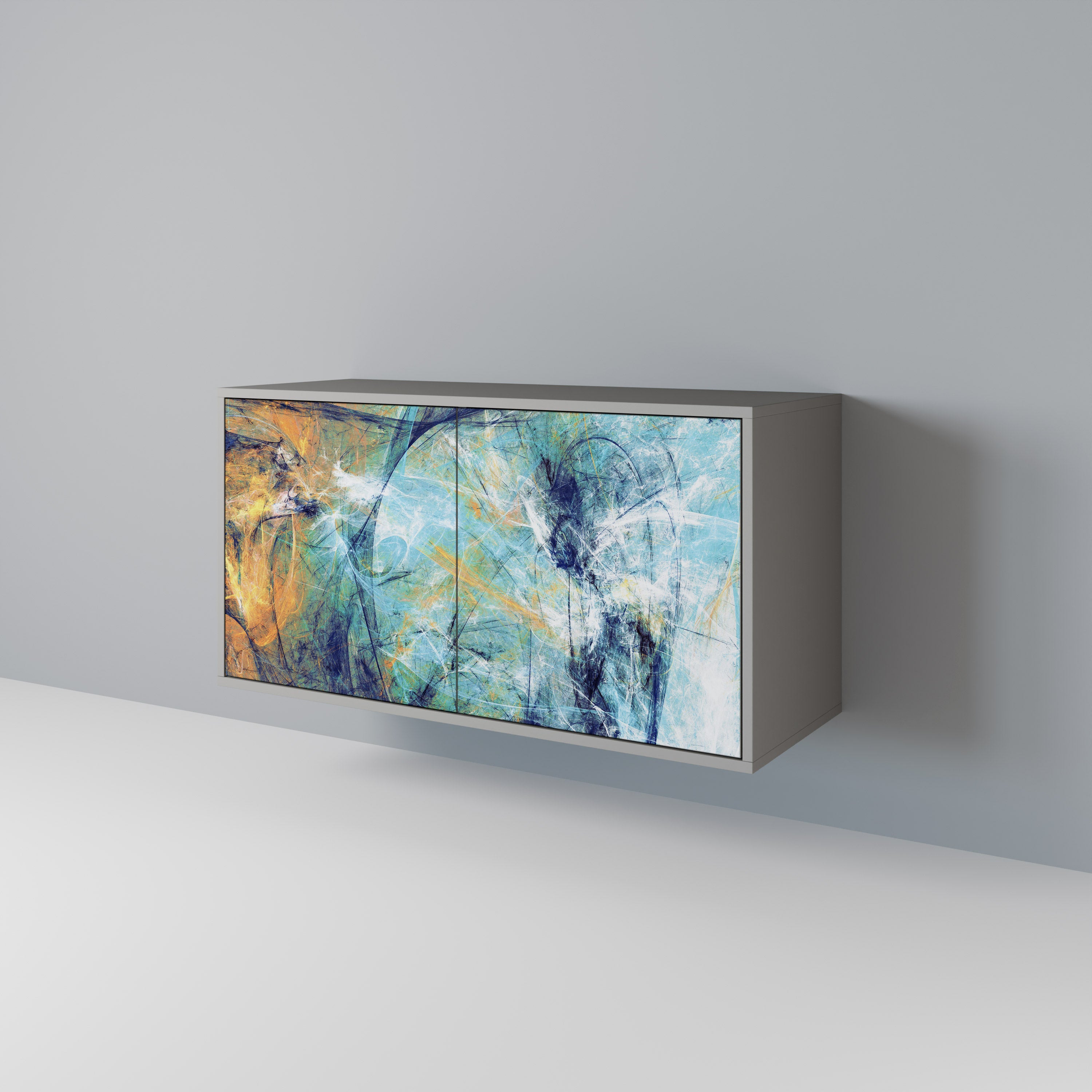 ABSTRACT THOUGHTS Komoda 2-drzwiowa korpus Szary