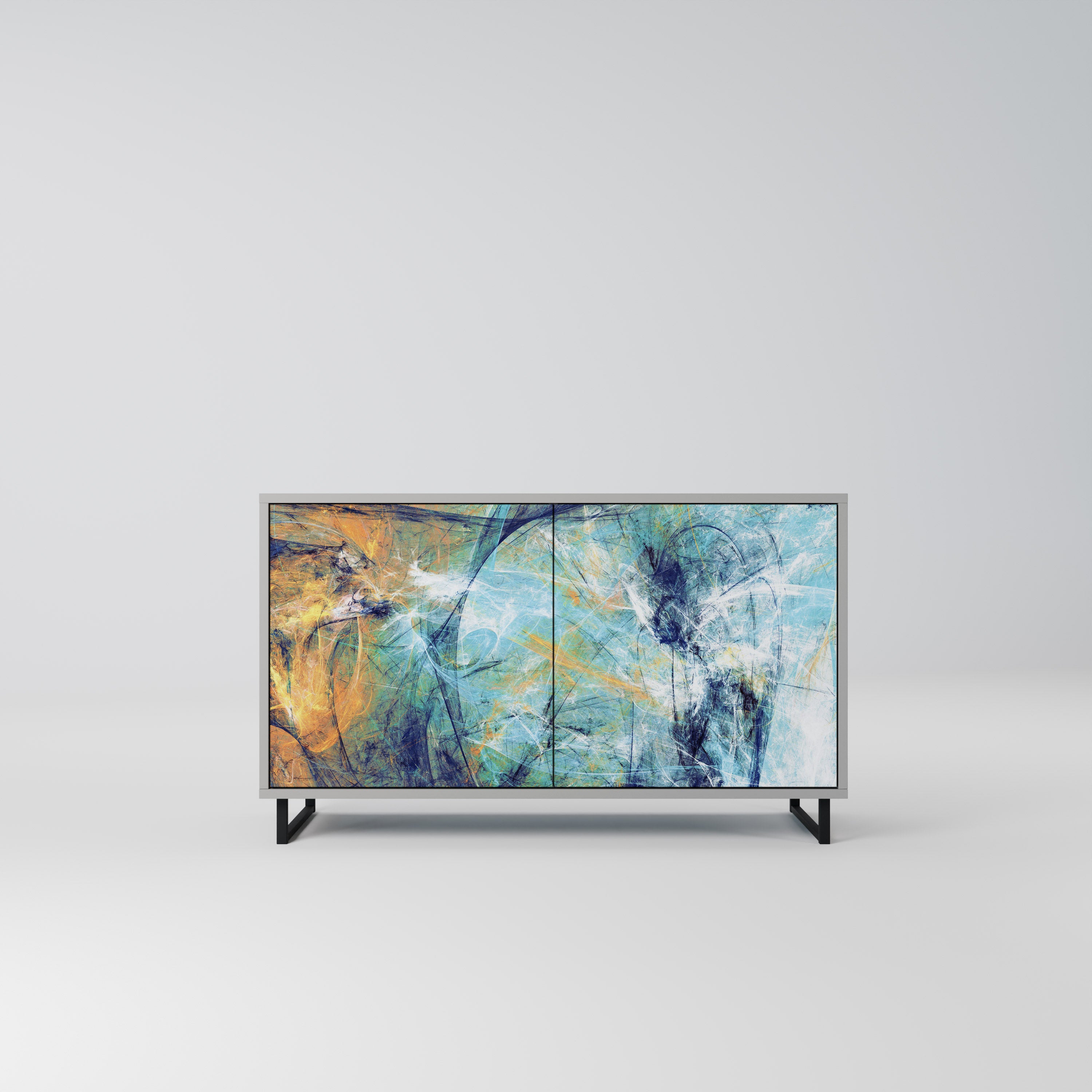 ABSTRACT THOUGHTS Komoda 2-drzwiowa korpus Szary