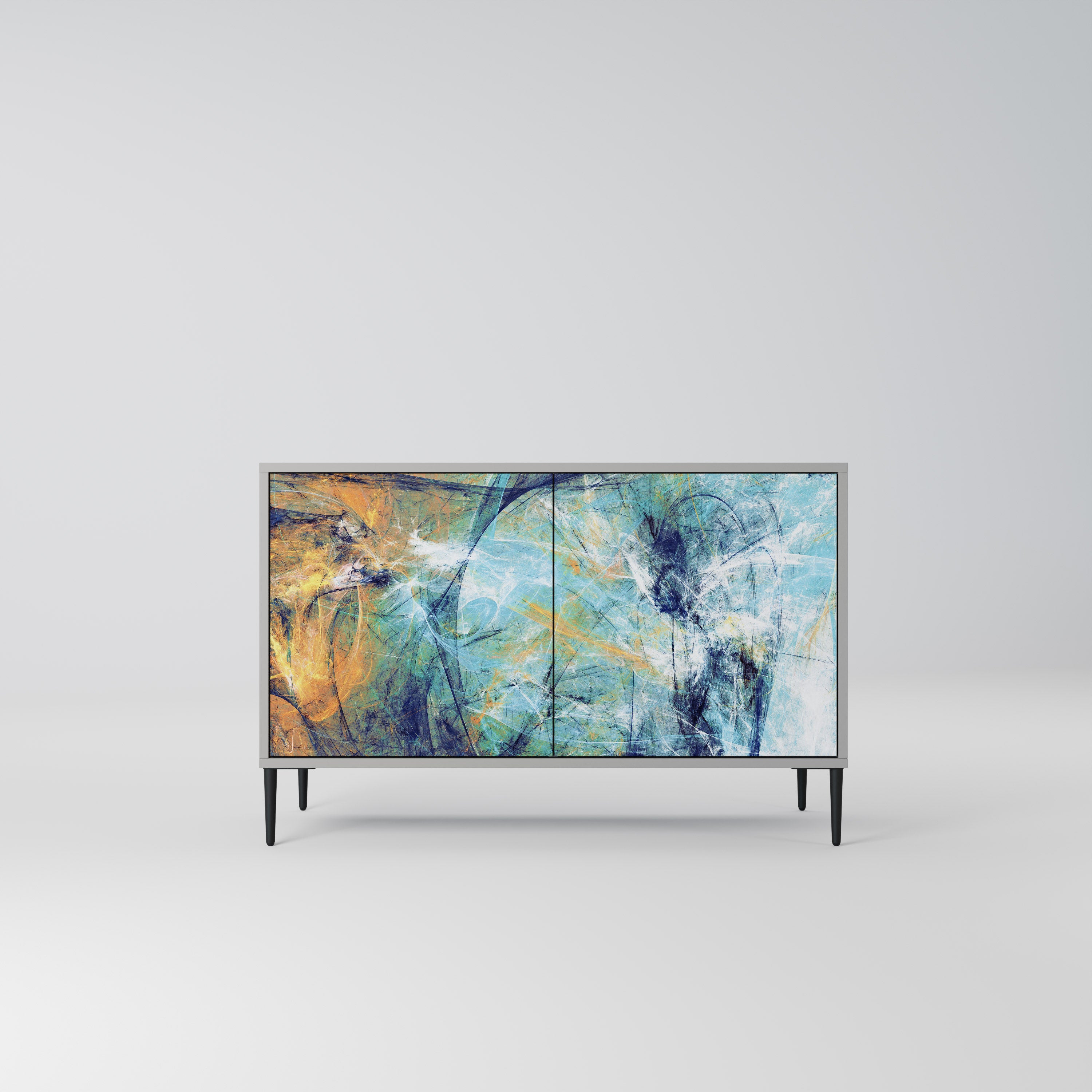ABSTRACT THOUGHTS Komoda 2-drzwiowa korpus Szary