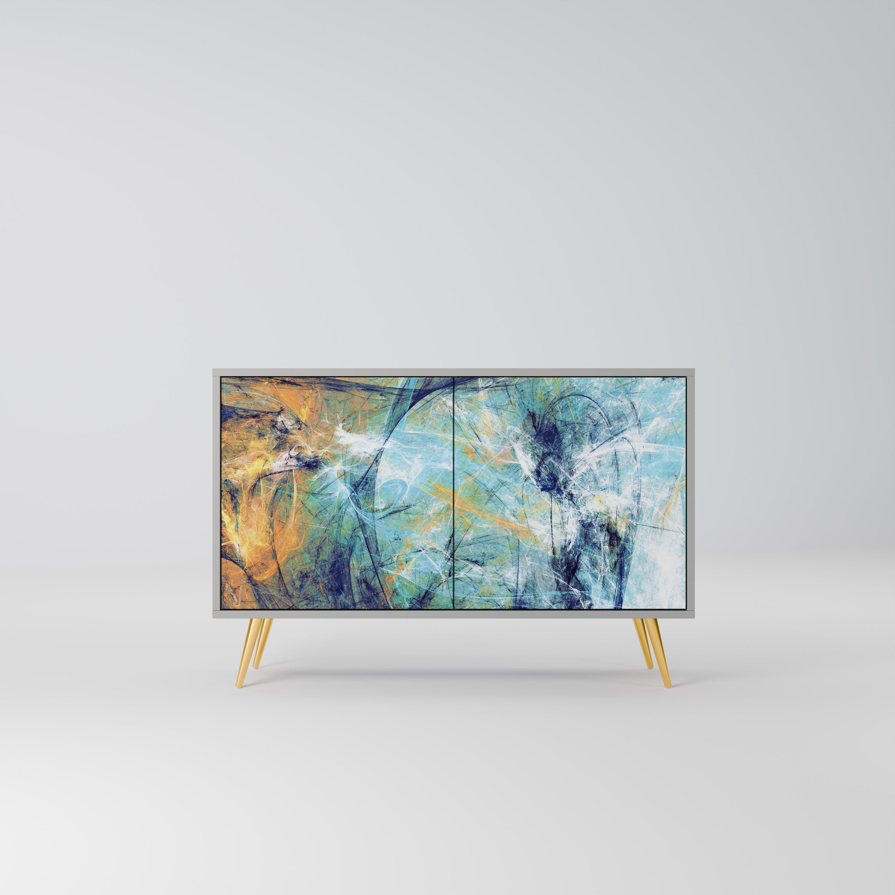 ABSTRACT THOUGHTS Komoda 2-drzwiowa korpus Szary