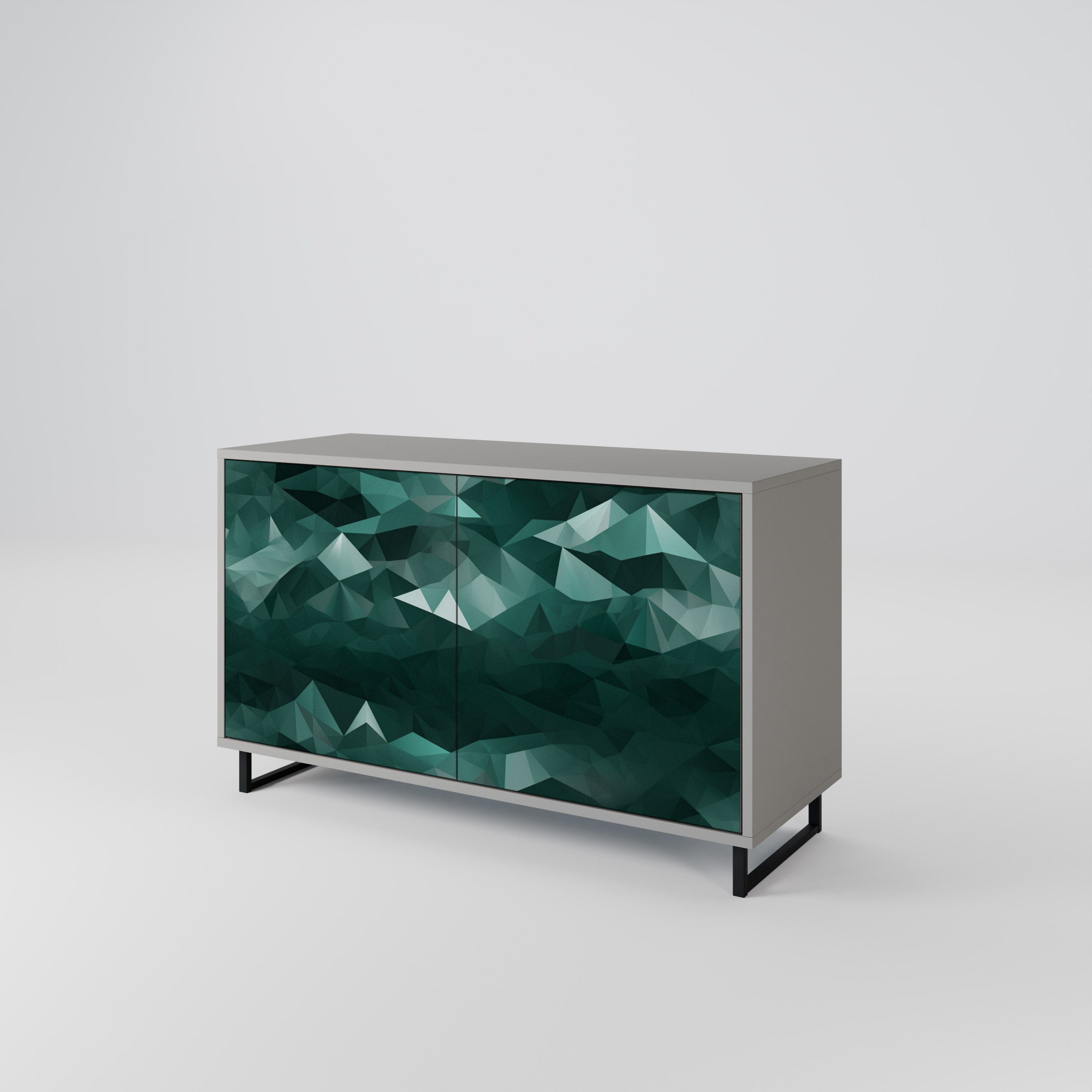 POLYGONAL FLOATING Komoda 2-drzwiowa korpus Szary