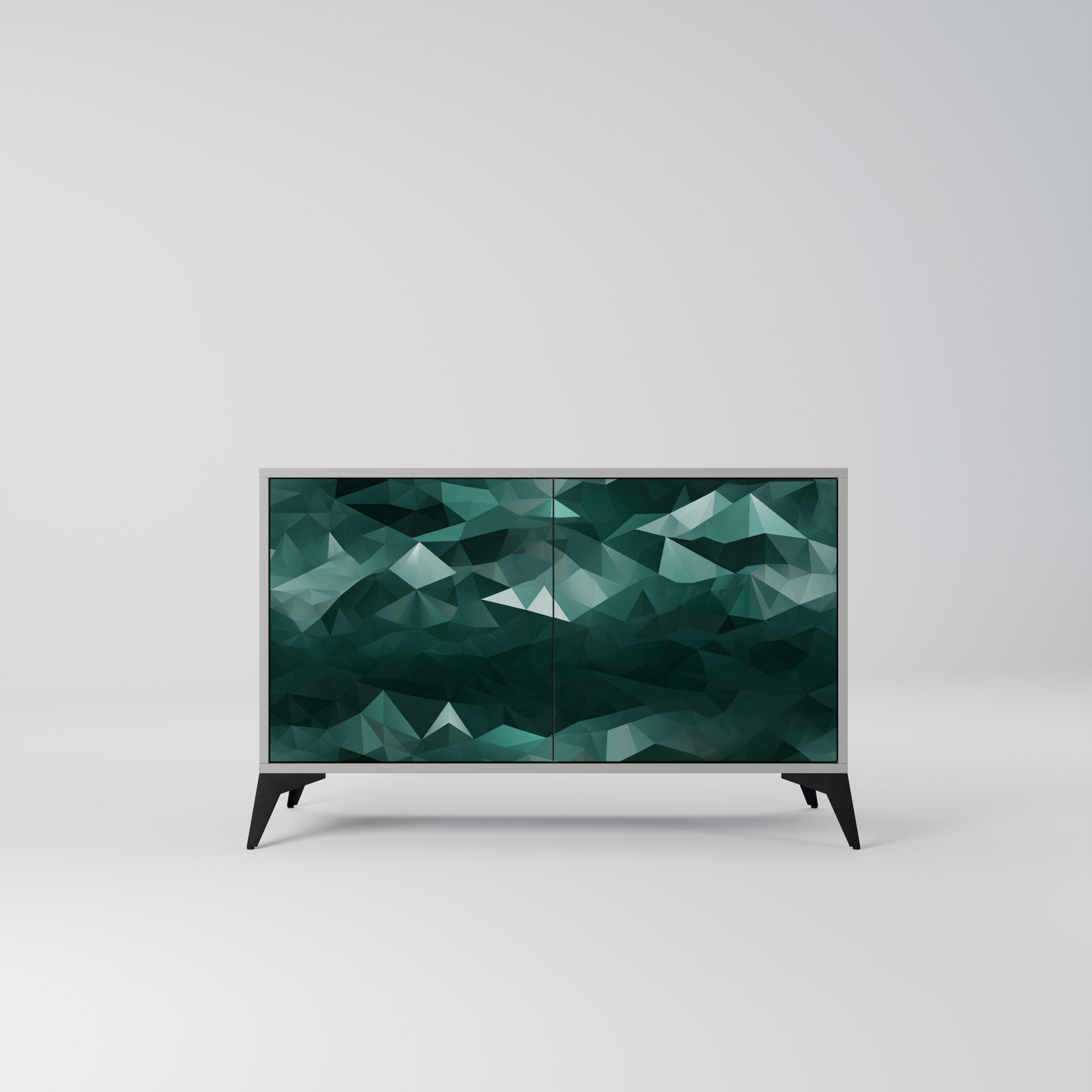 POLYGONAL FLOATING Komoda 2-drzwiowa korpus Szary