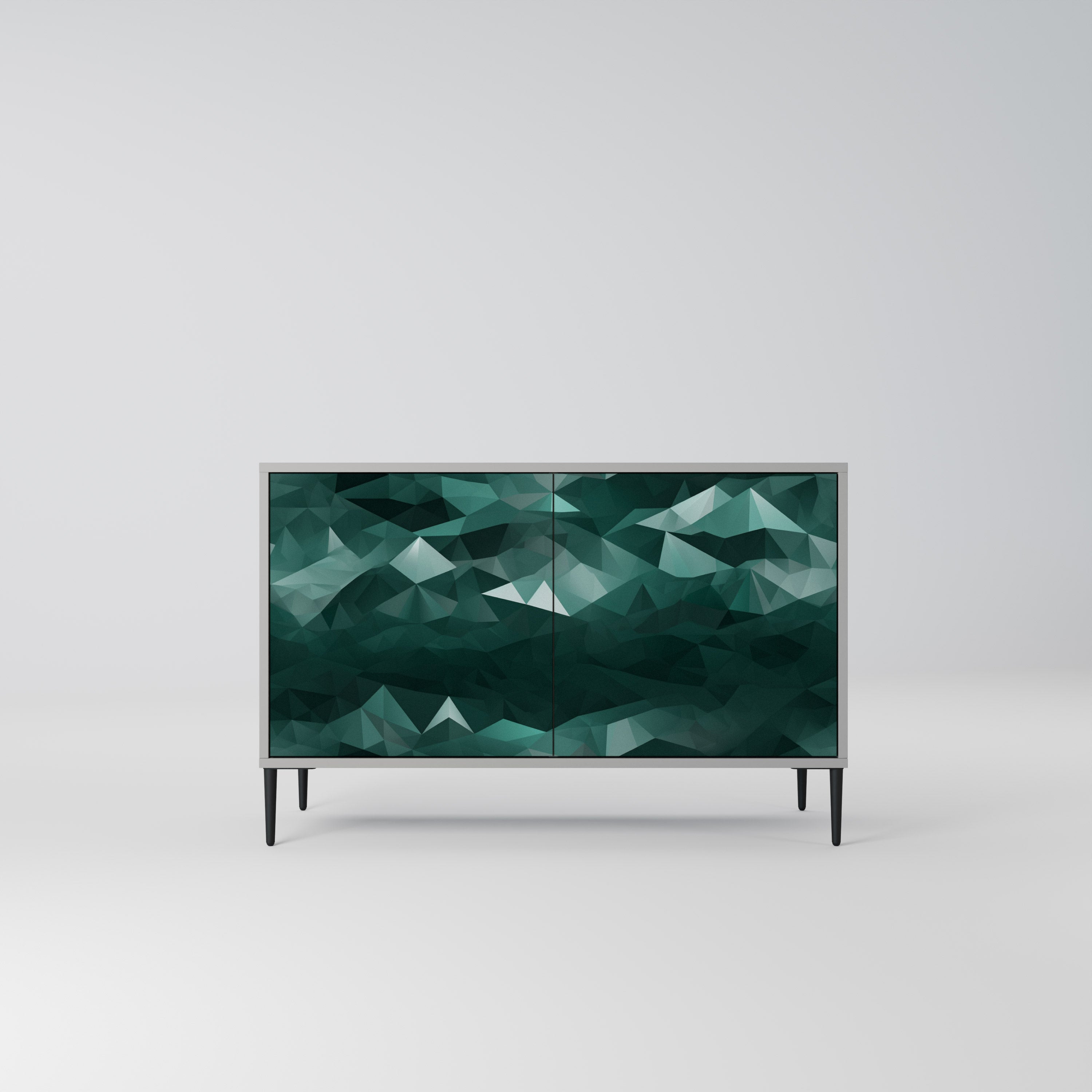 POLYGONAL FLOATING Komoda 2-drzwiowa korpus Szary