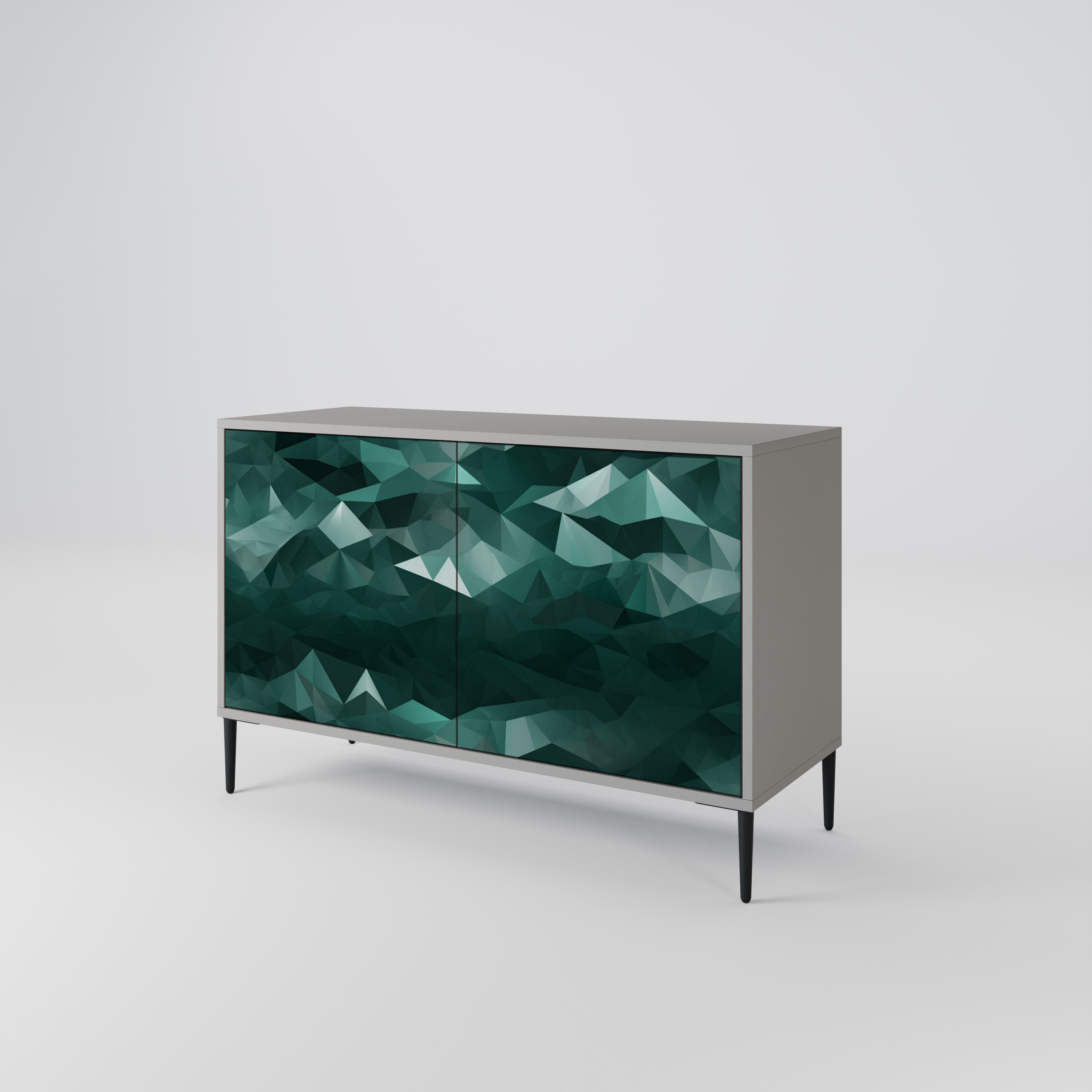 POLYGONAL FLOATING Komoda 2-drzwiowa korpus Szary