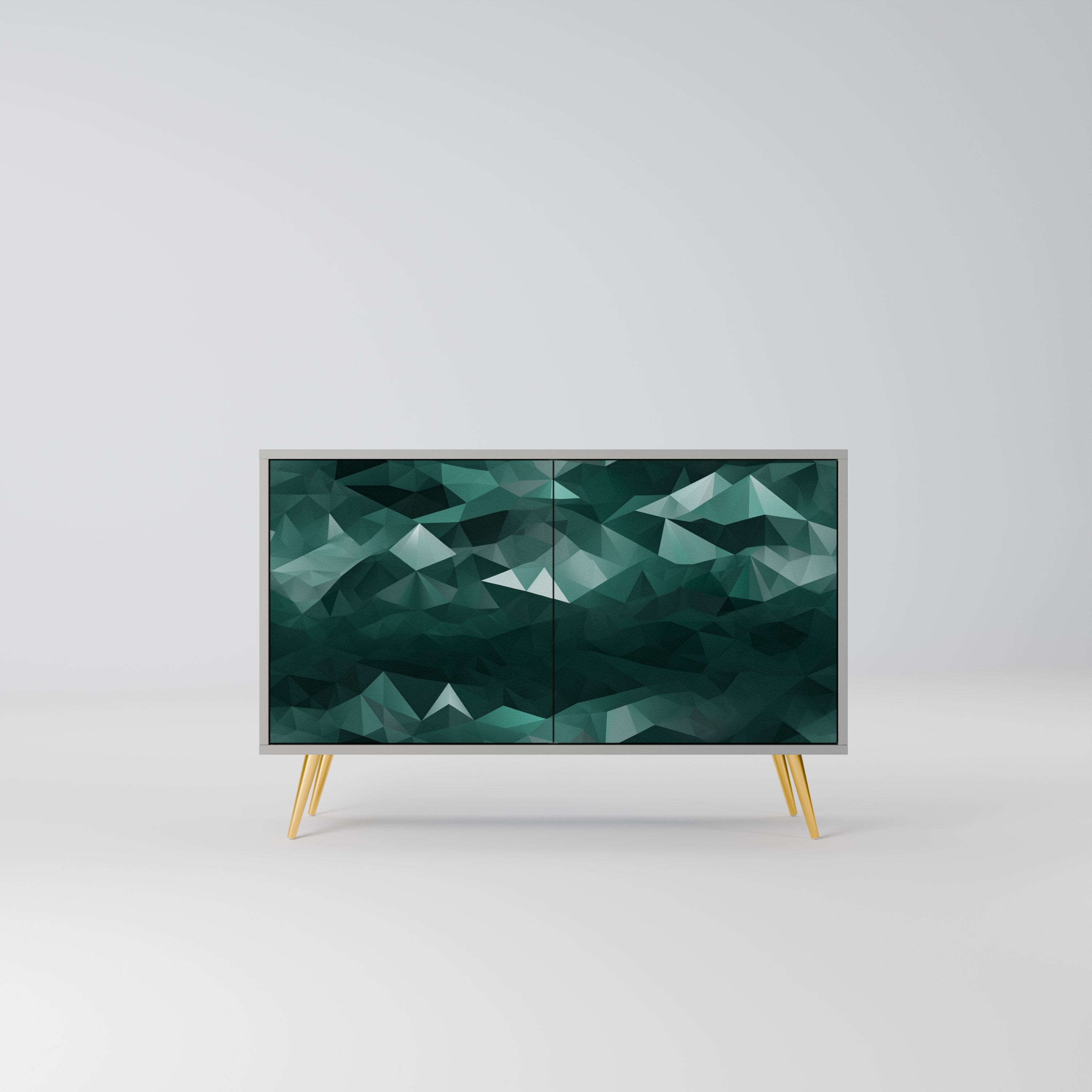 POLYGONAL FLOATING Komoda 2-drzwiowa korpus Szary