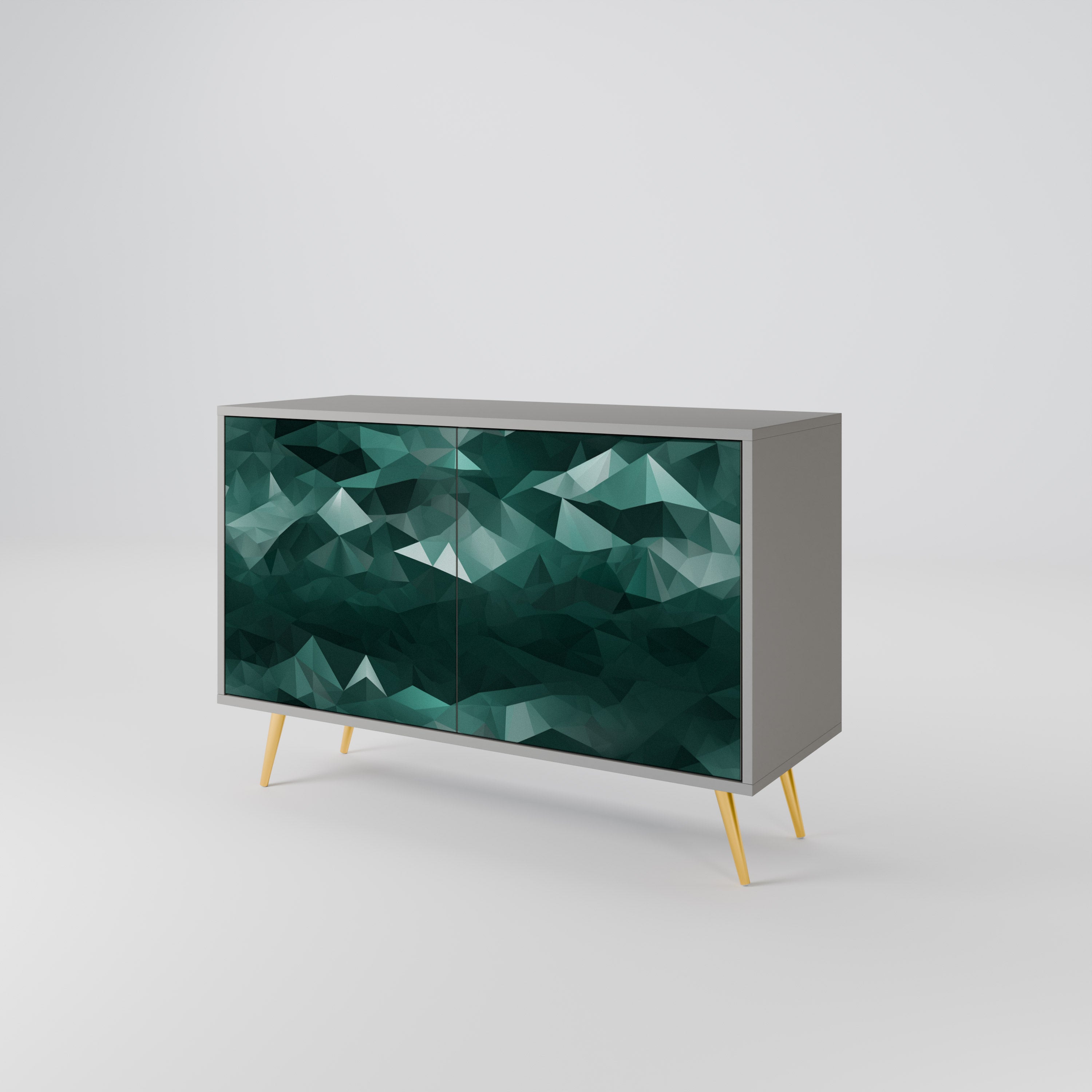 POLYGONAL FLOATING Komoda 2-drzwiowa korpus Szary