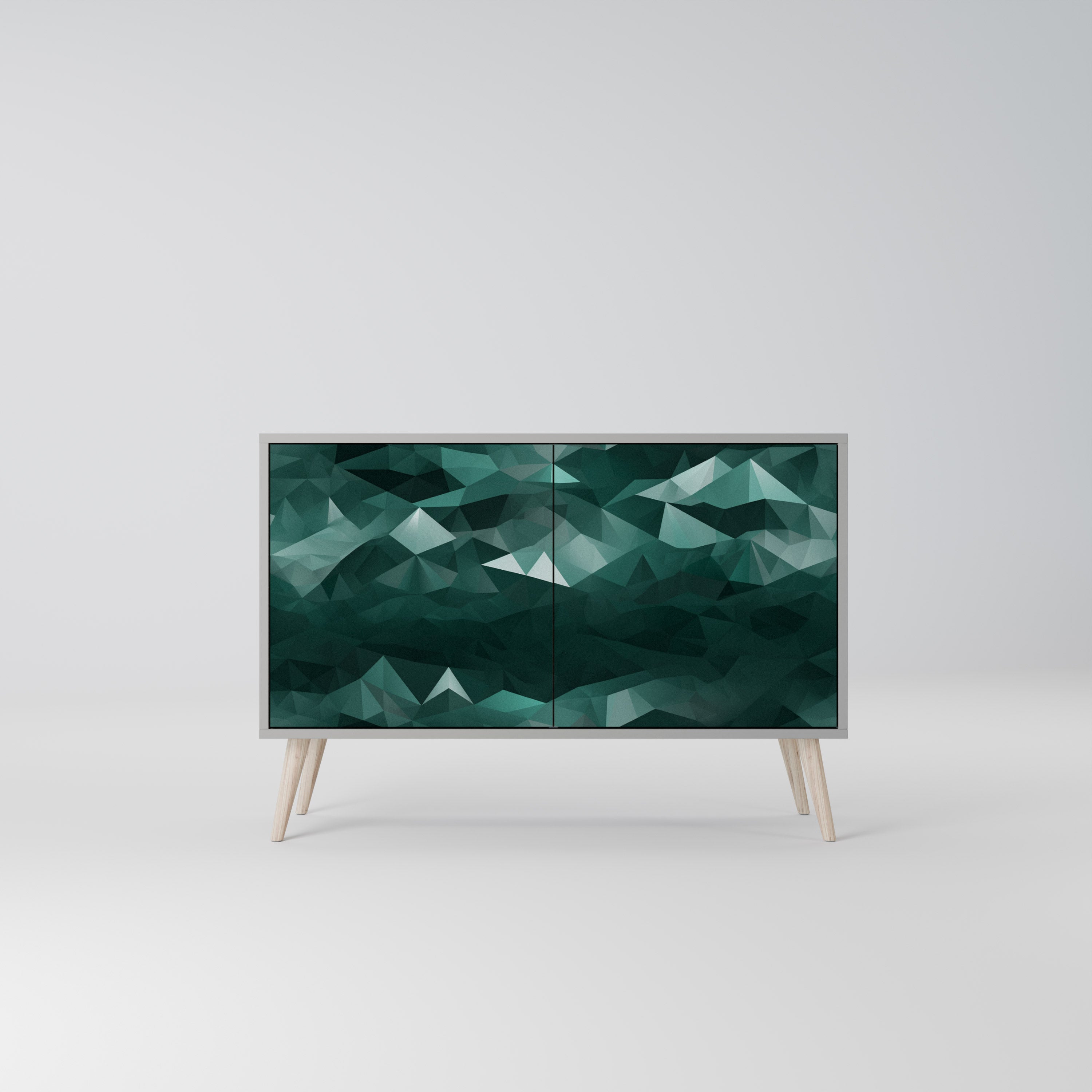 POLYGONAL FLOATING Komoda 2-drzwiowa korpus Szary
