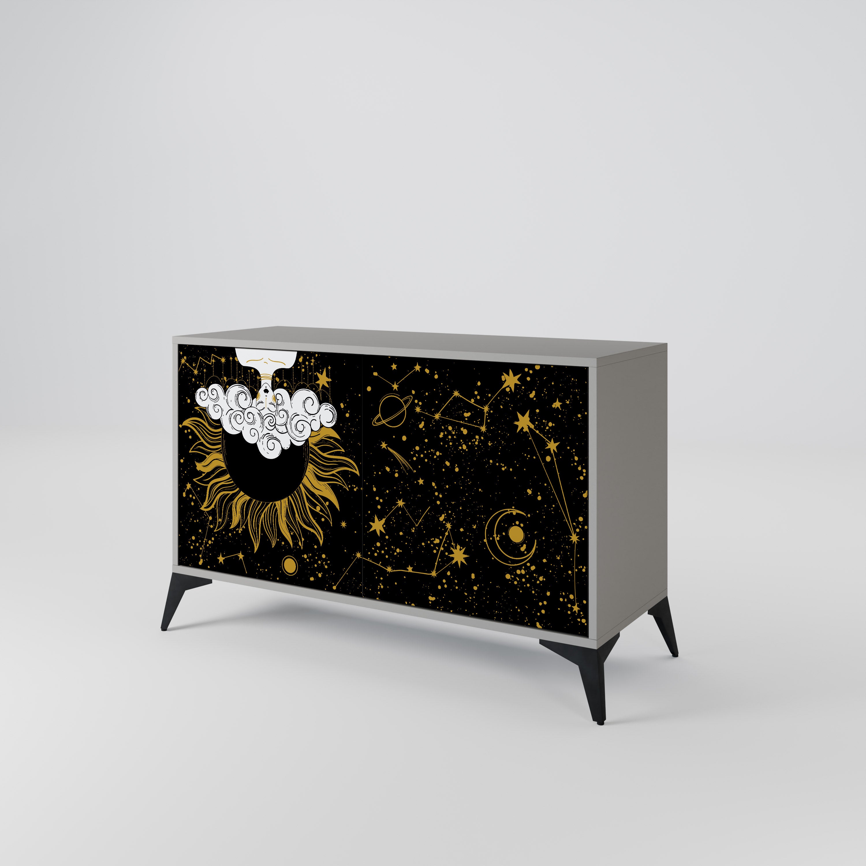 STELLAR CONSTELLATIONS Komoda 2-drzwiowa korpus Szary