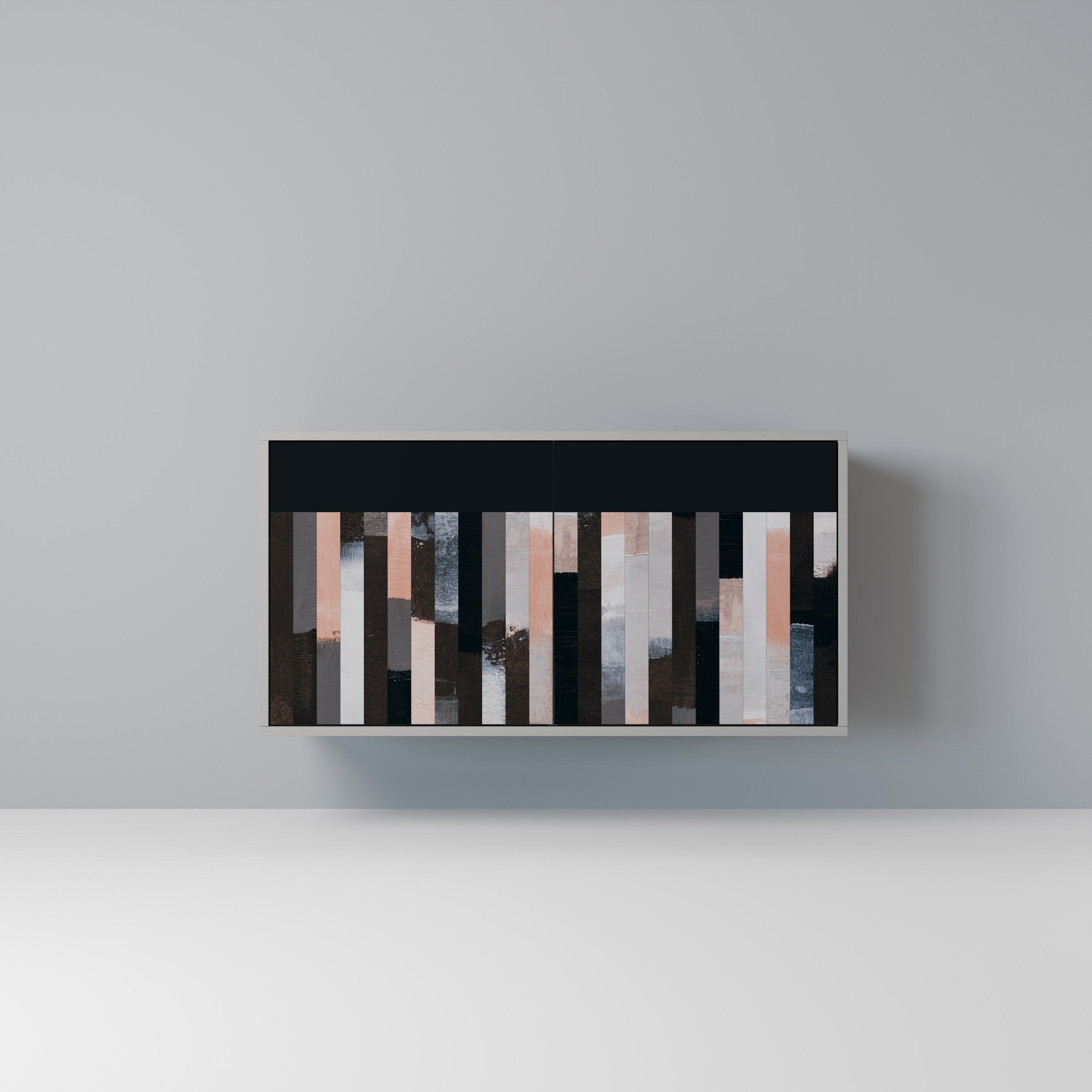 COLLAGE OF RECTANGLES Komoda 2-drzwiowa korpus Szary