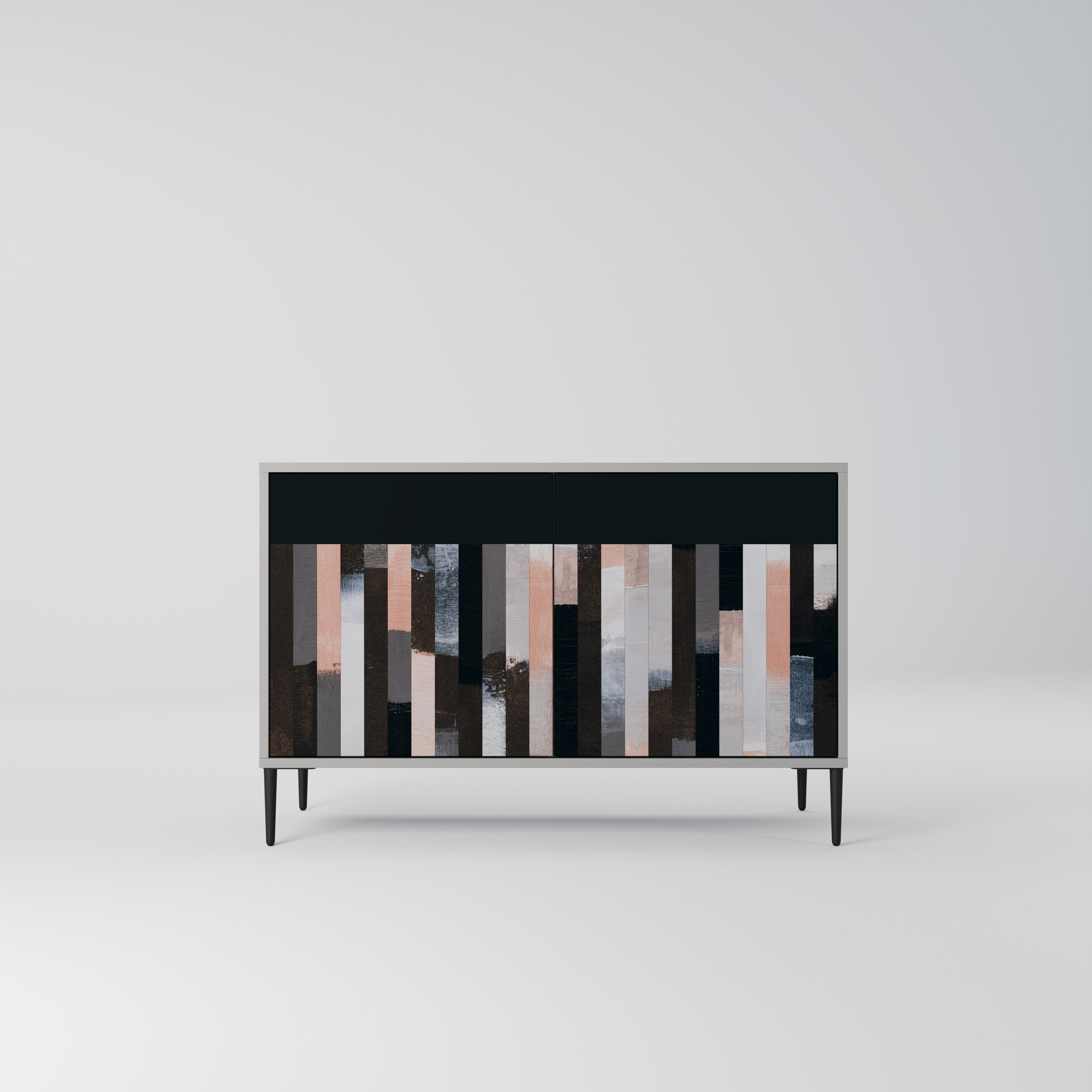 COLLAGE OF RECTANGLES Komoda 2-drzwiowa korpus Szary