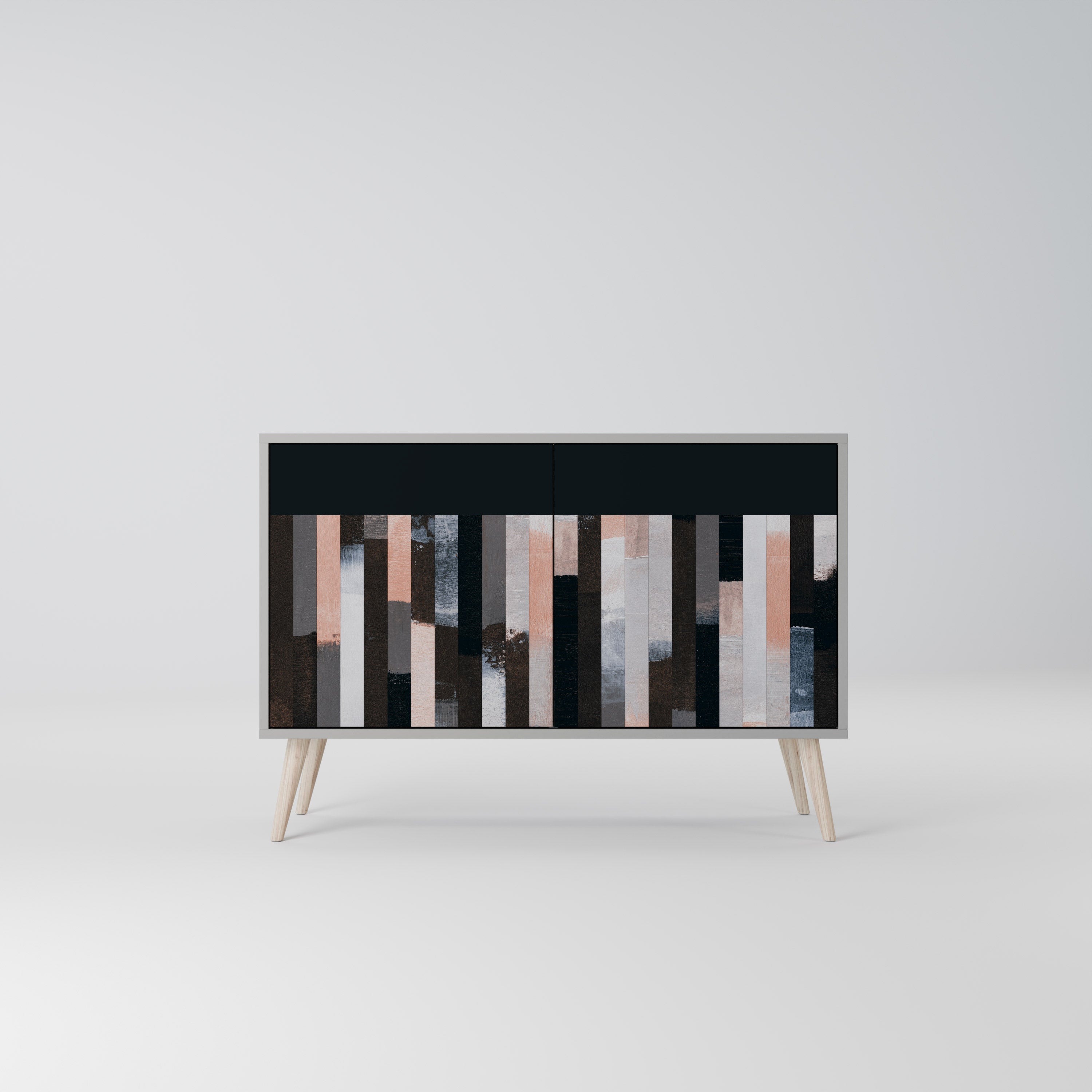 COLLAGE OF RECTANGLES Komoda 2-drzwiowa korpus Szary