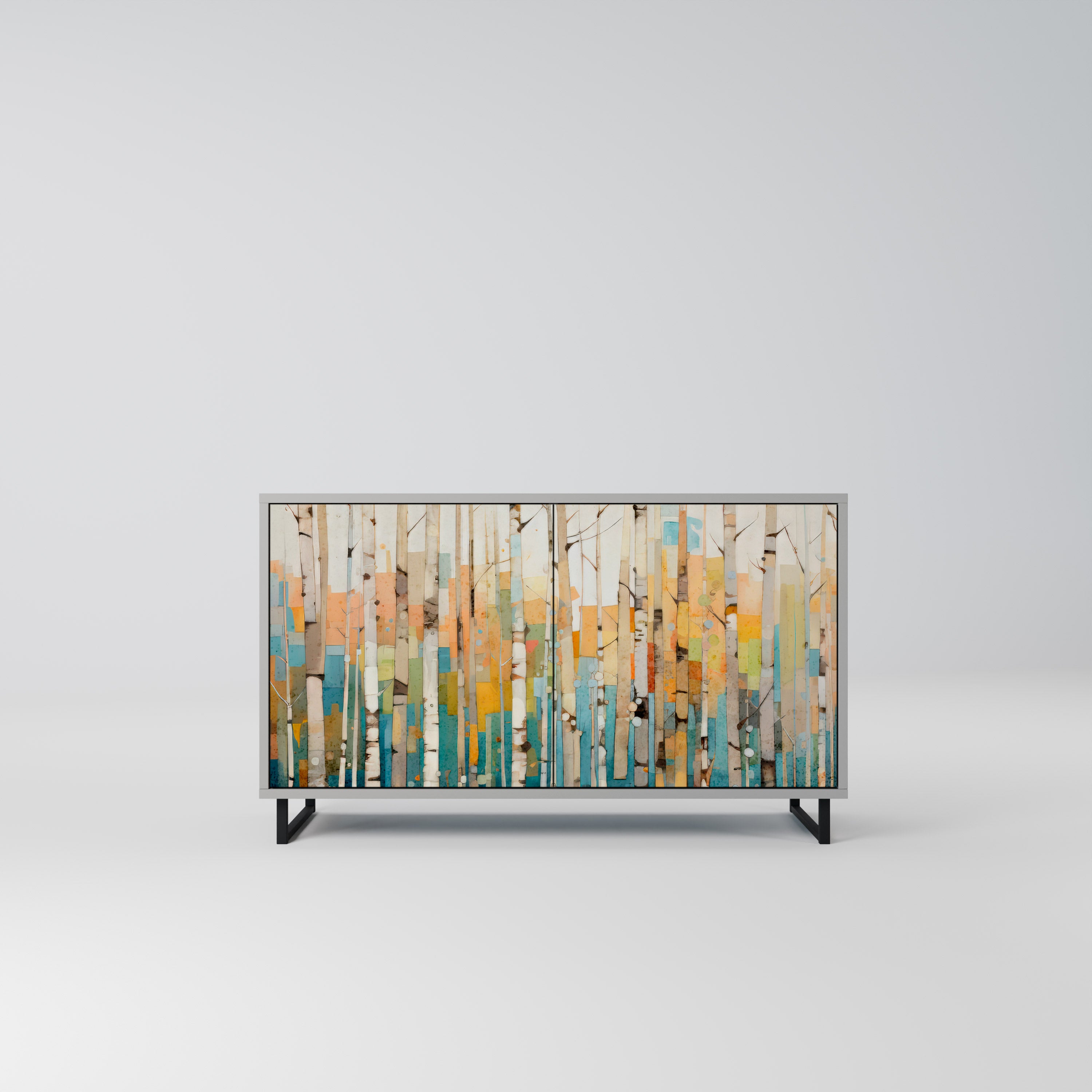 BIRCH KALEIDOSCOPE Komoda 2-drzwiowa korpus Szary