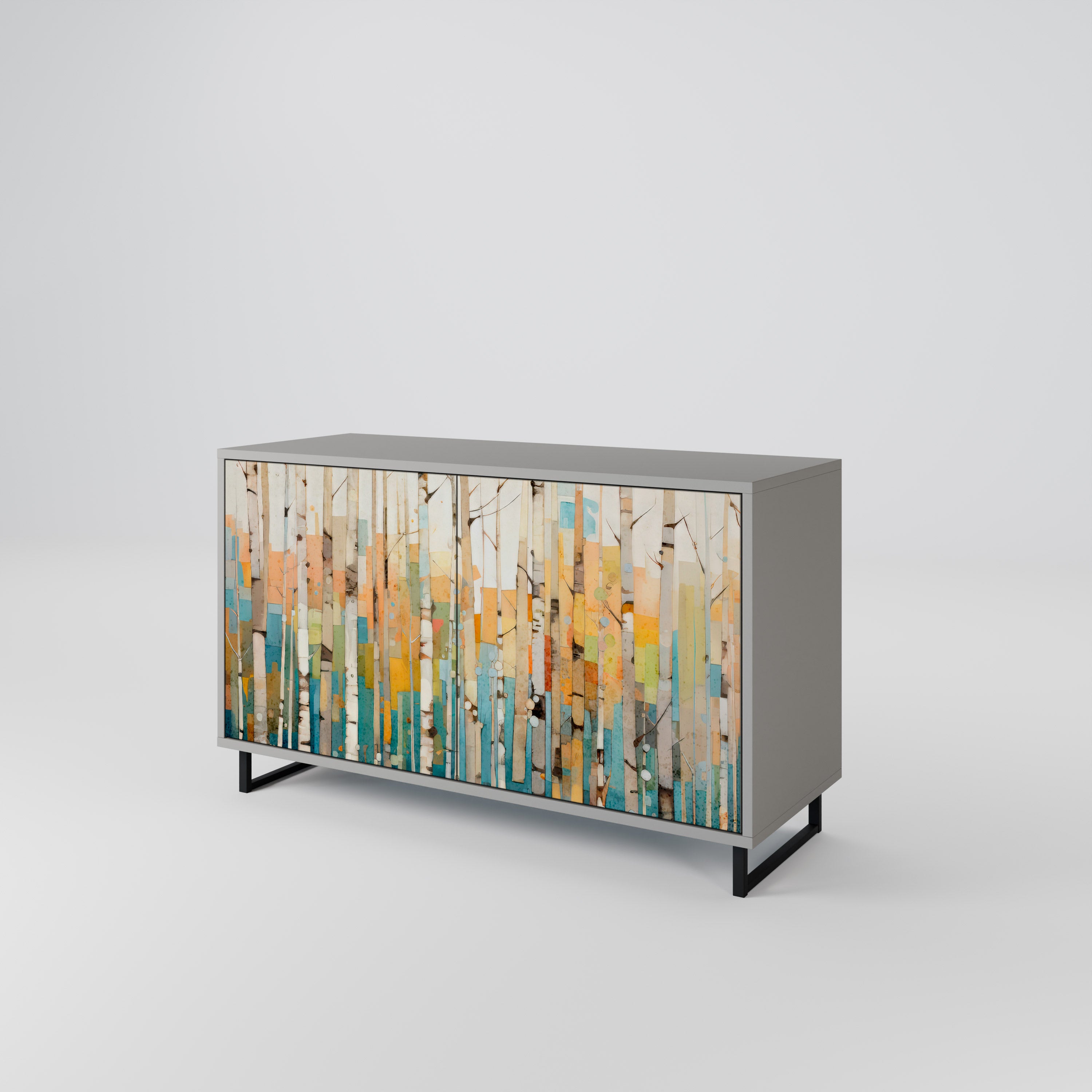 BIRCH KALEIDOSCOPE Komoda 2-drzwiowa korpus Szary