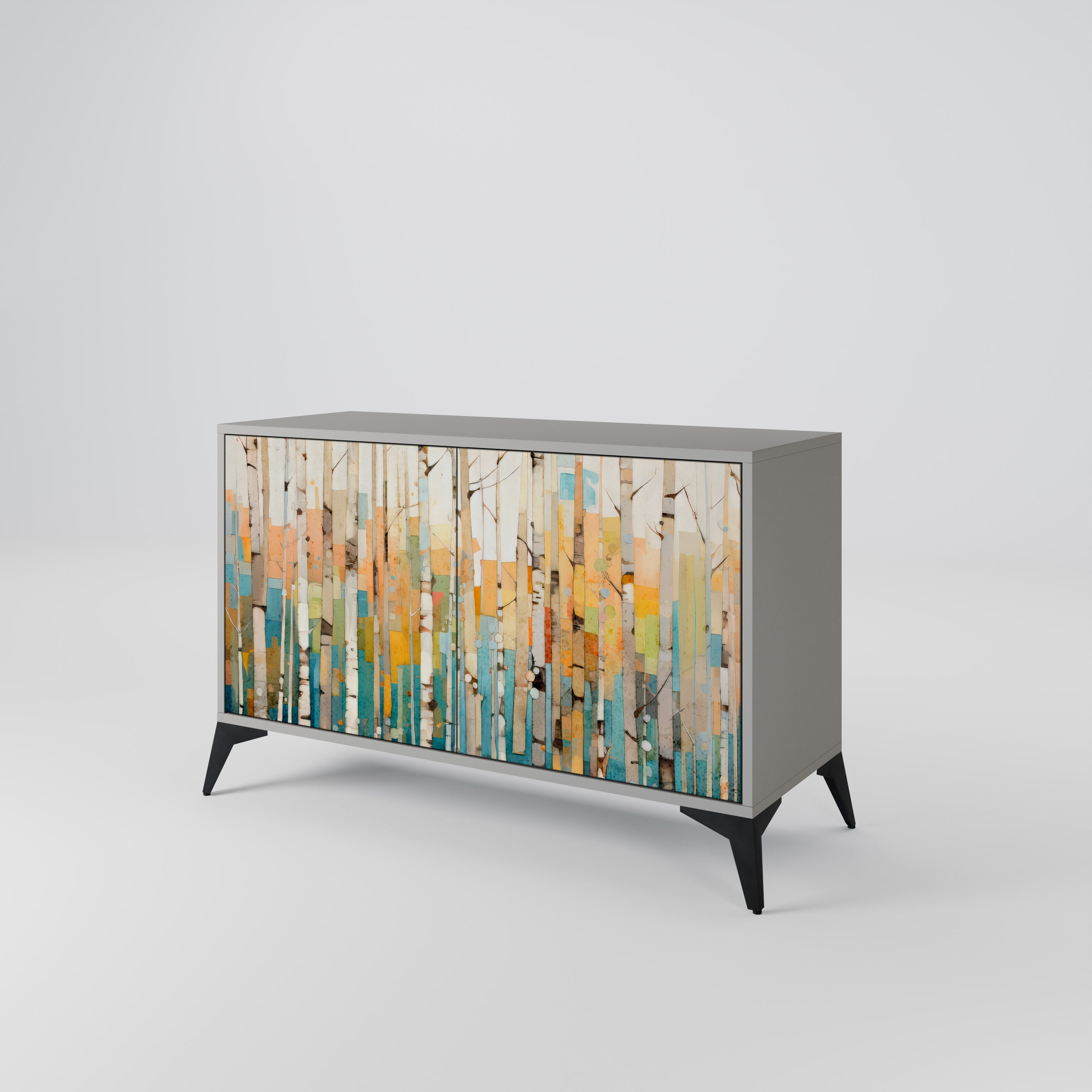 BIRCH KALEIDOSCOPE Komoda 2-drzwiowa korpus Szary