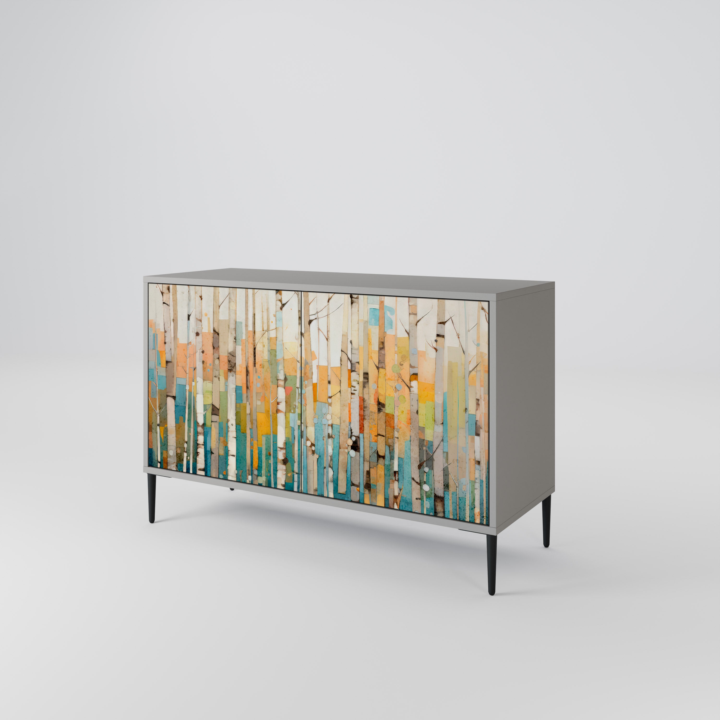 BIRCH KALEIDOSCOPE Komoda 2-drzwiowa korpus Szary