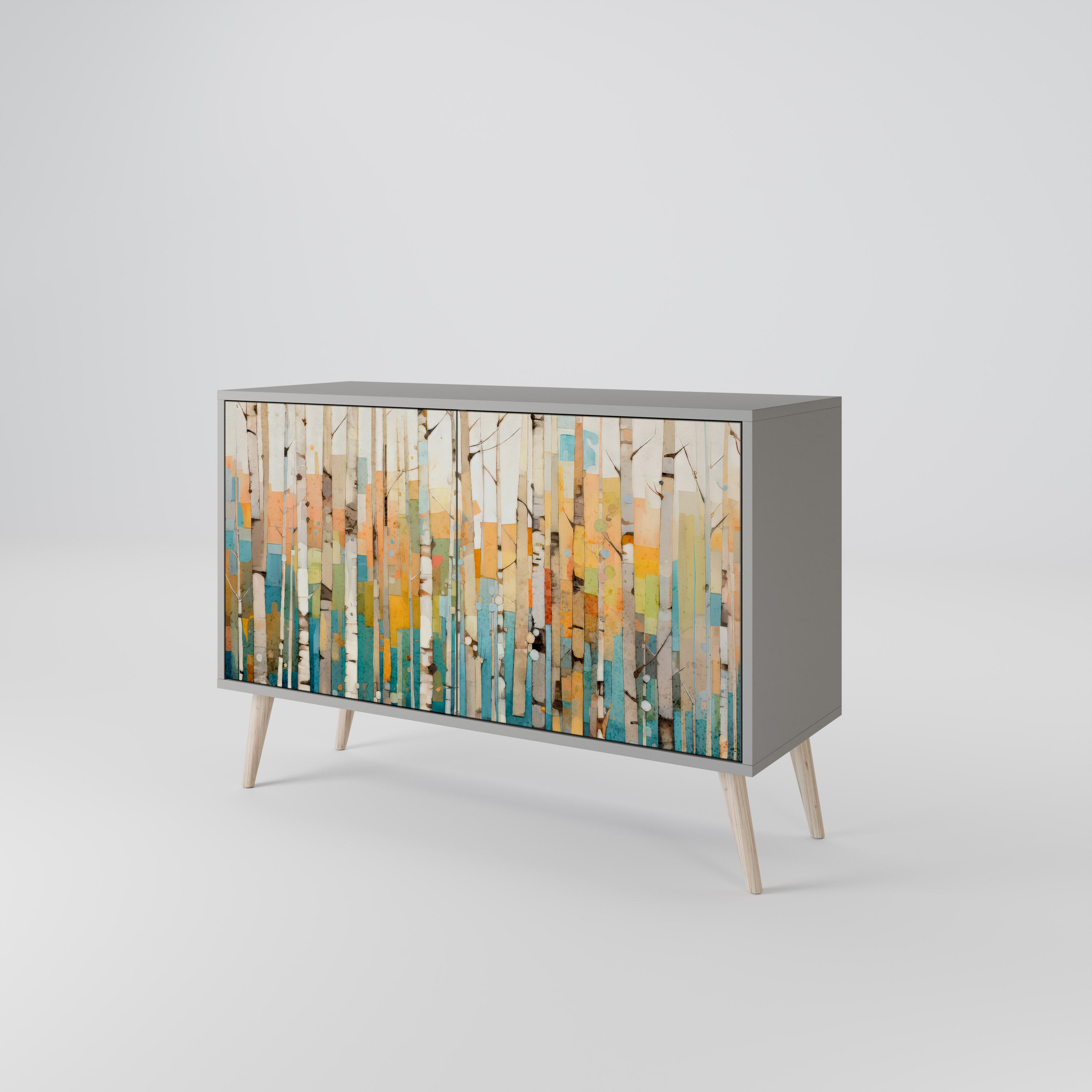 BIRCH KALEIDOSCOPE Komoda 2-drzwiowa korpus Szary