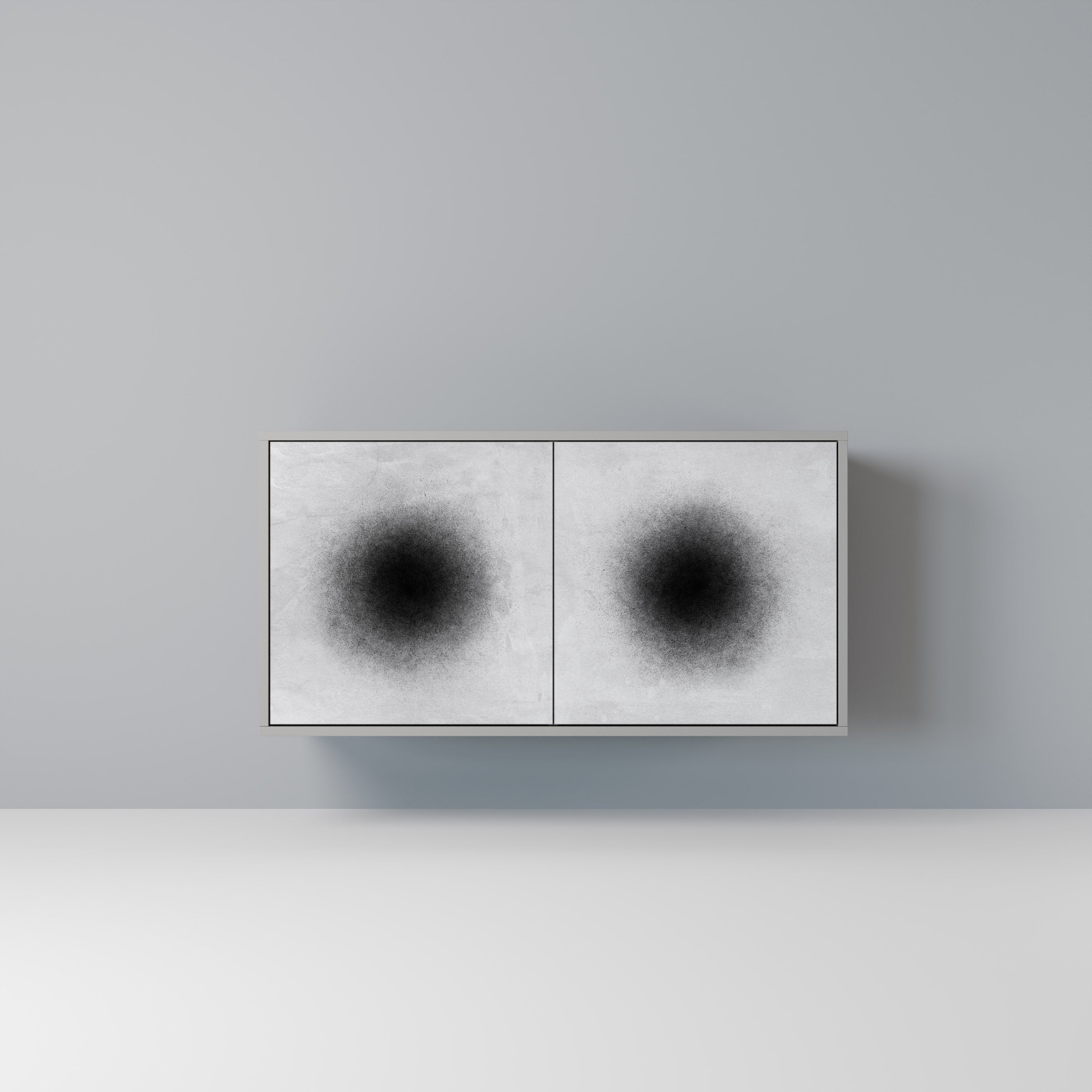 BLACK HOLE Komoda 2-drzwiowa korpus Szary