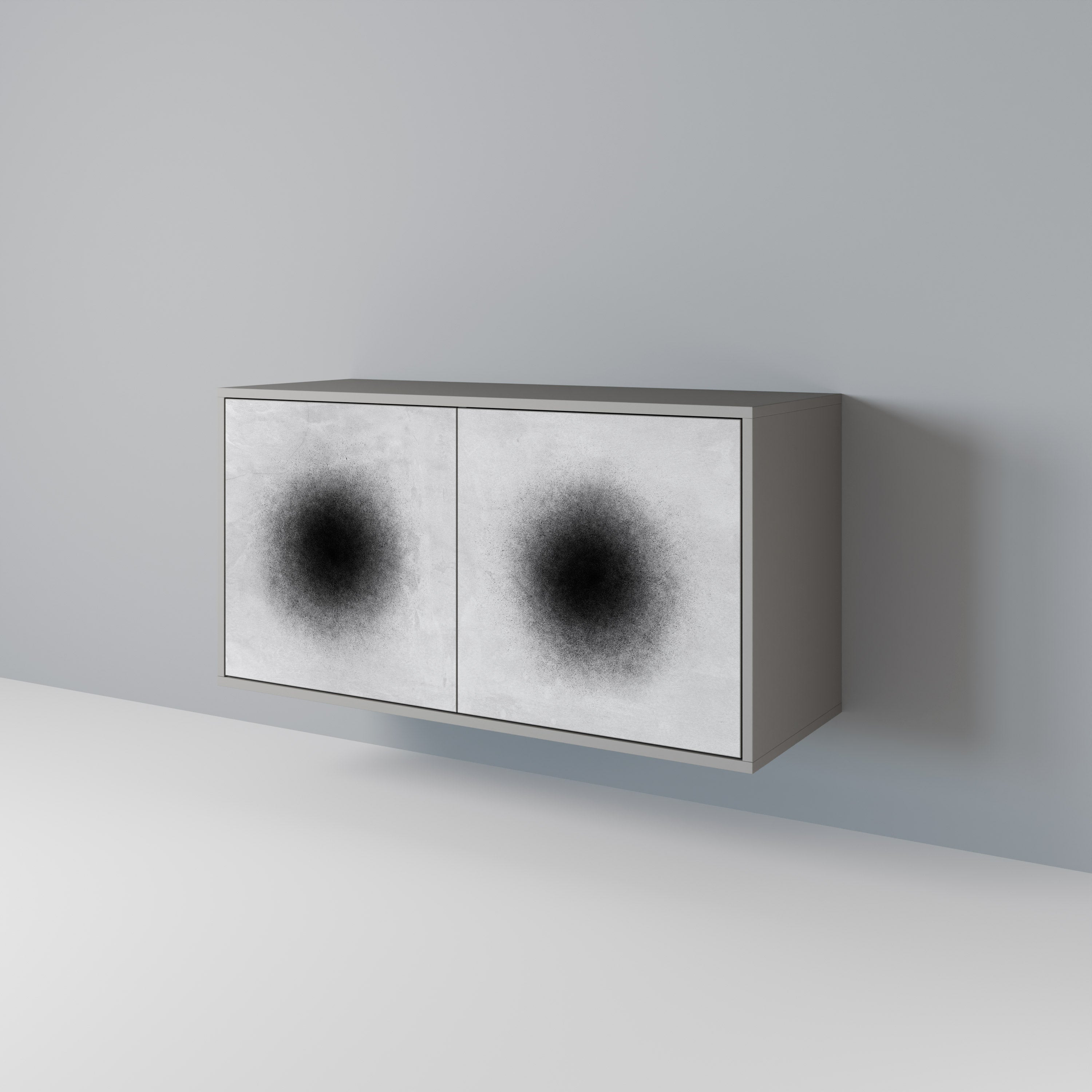 BLACK HOLE Komoda 2-drzwiowa korpus Szary