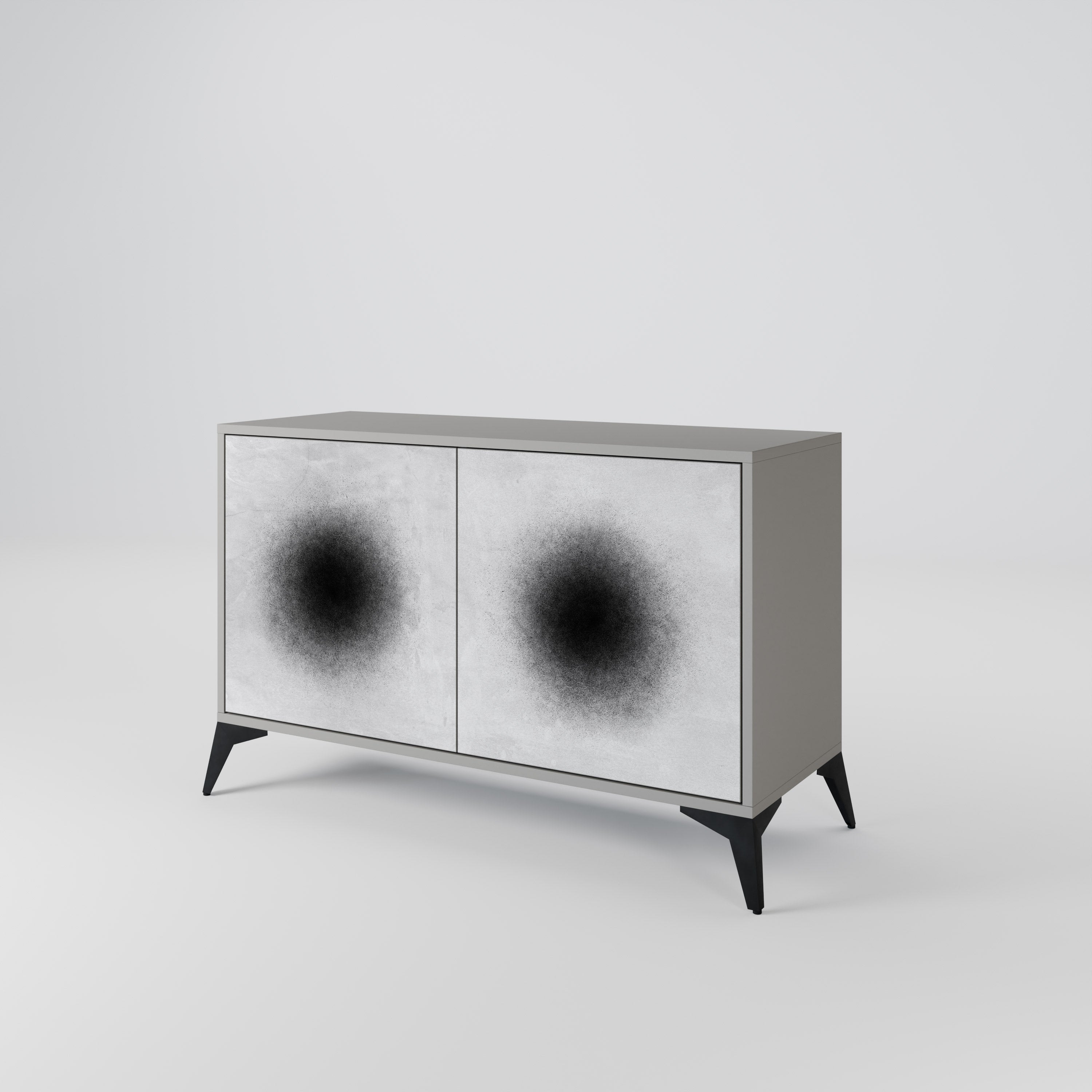 BLACK HOLE Komoda 2-drzwiowa korpus Szary