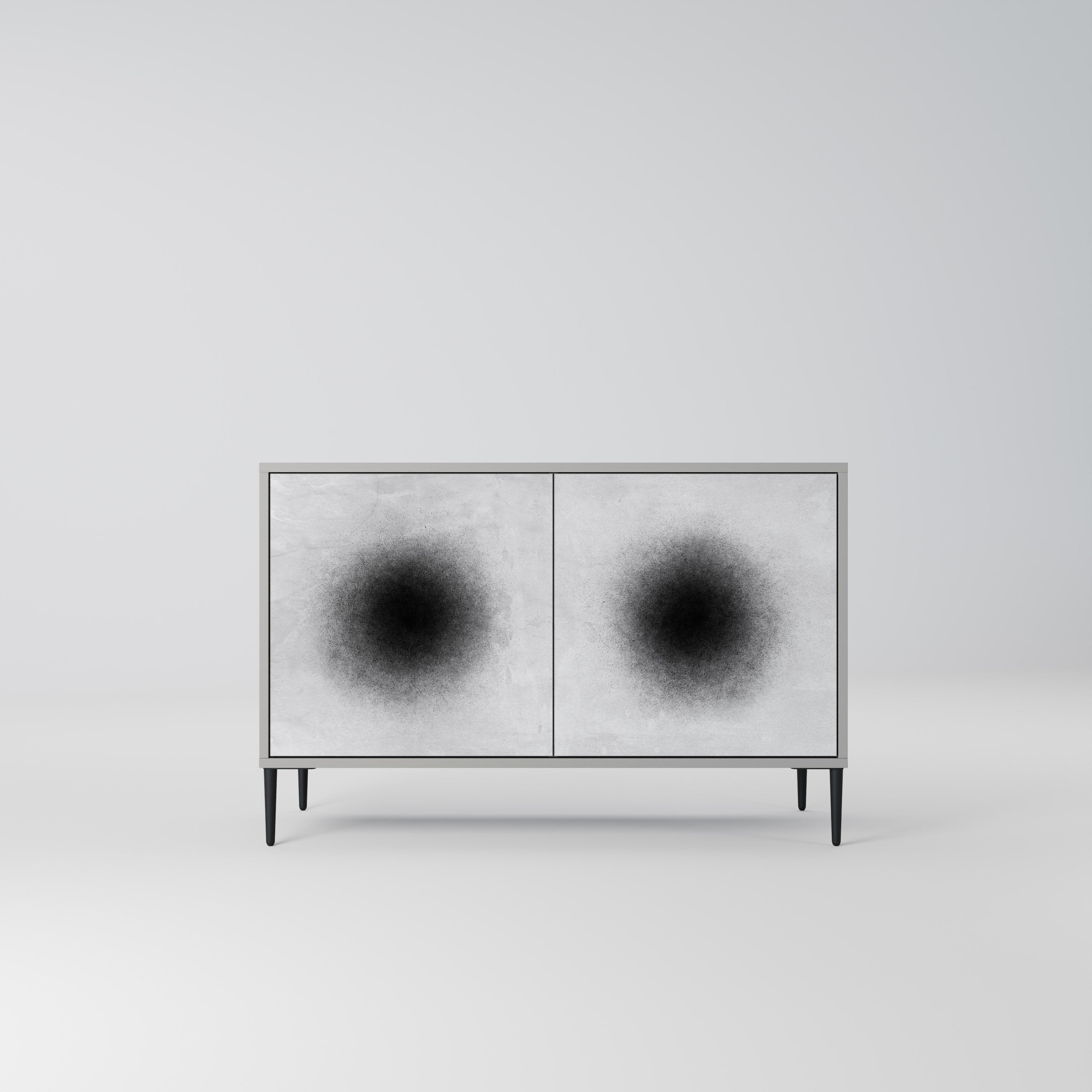 BLACK HOLE Komoda 2-drzwiowa korpus Szary