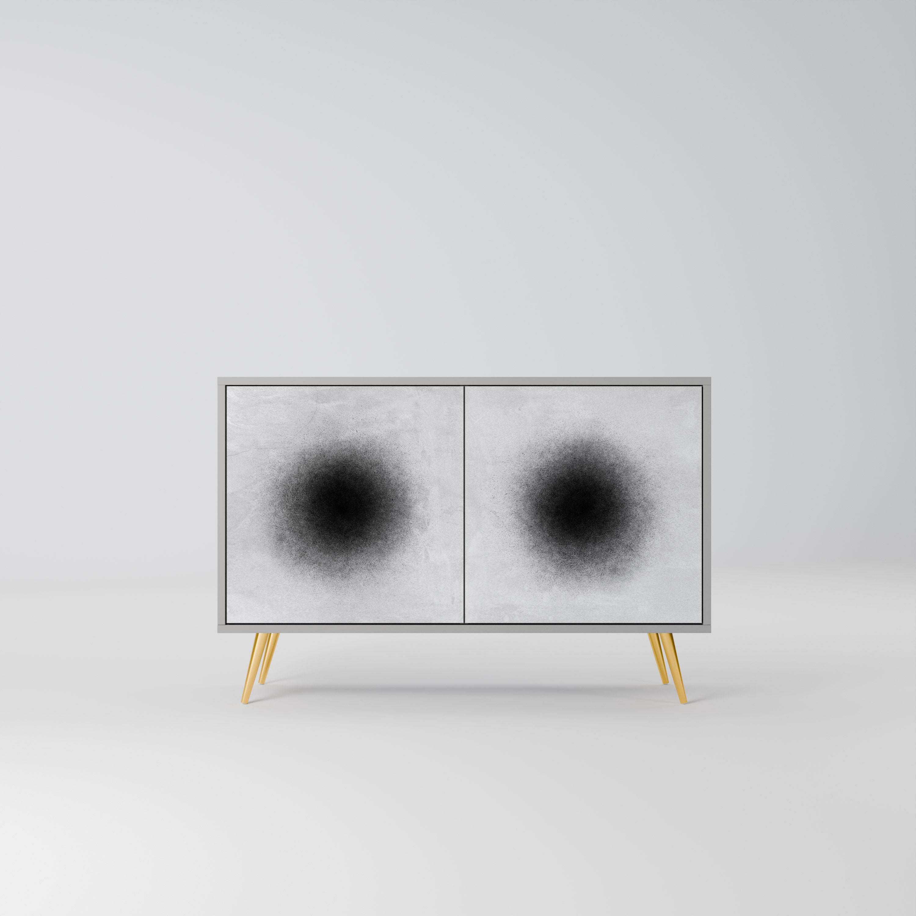 BLACK HOLE Komoda 2-drzwiowa korpus Szary