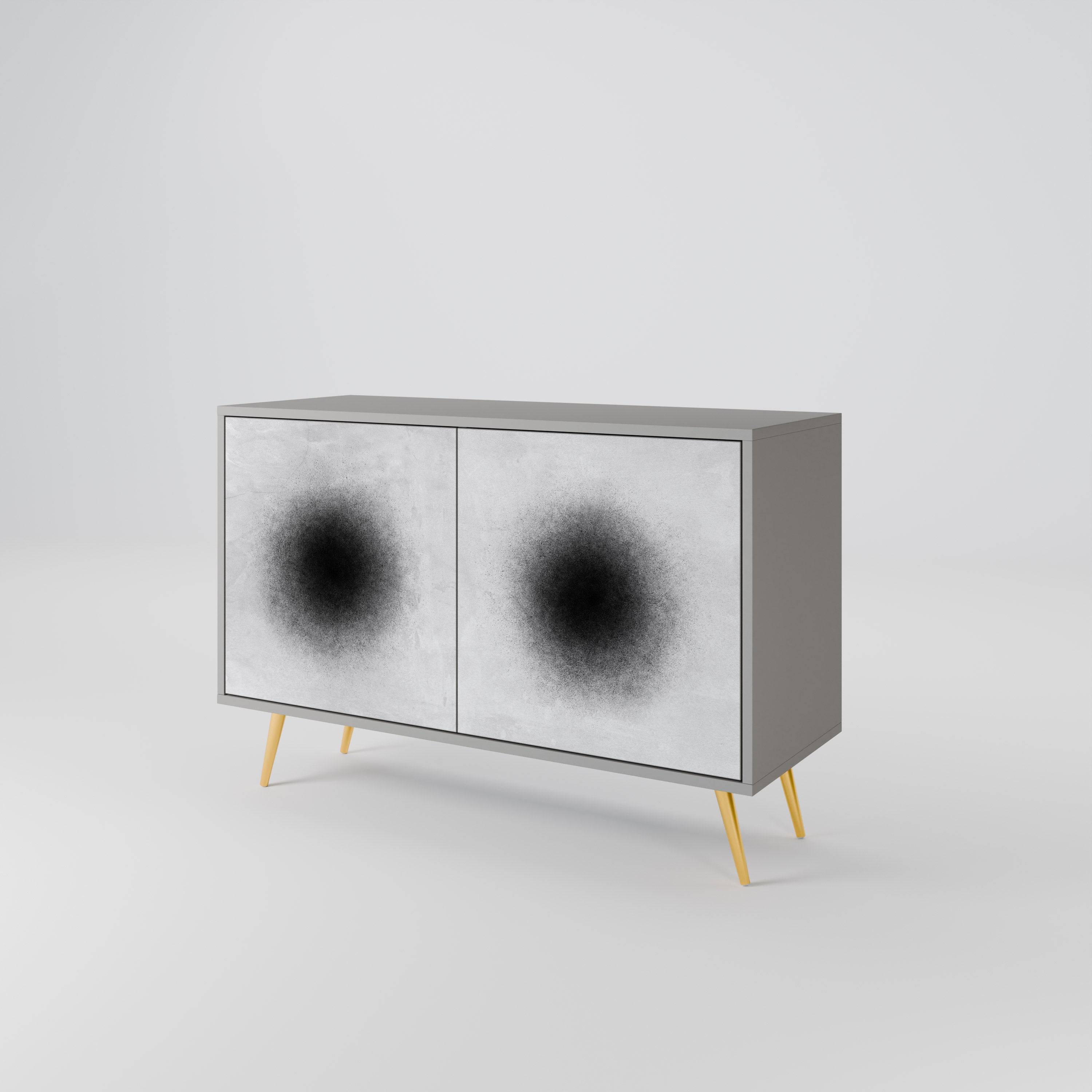 BLACK HOLE Komoda 2-drzwiowa korpus Szary