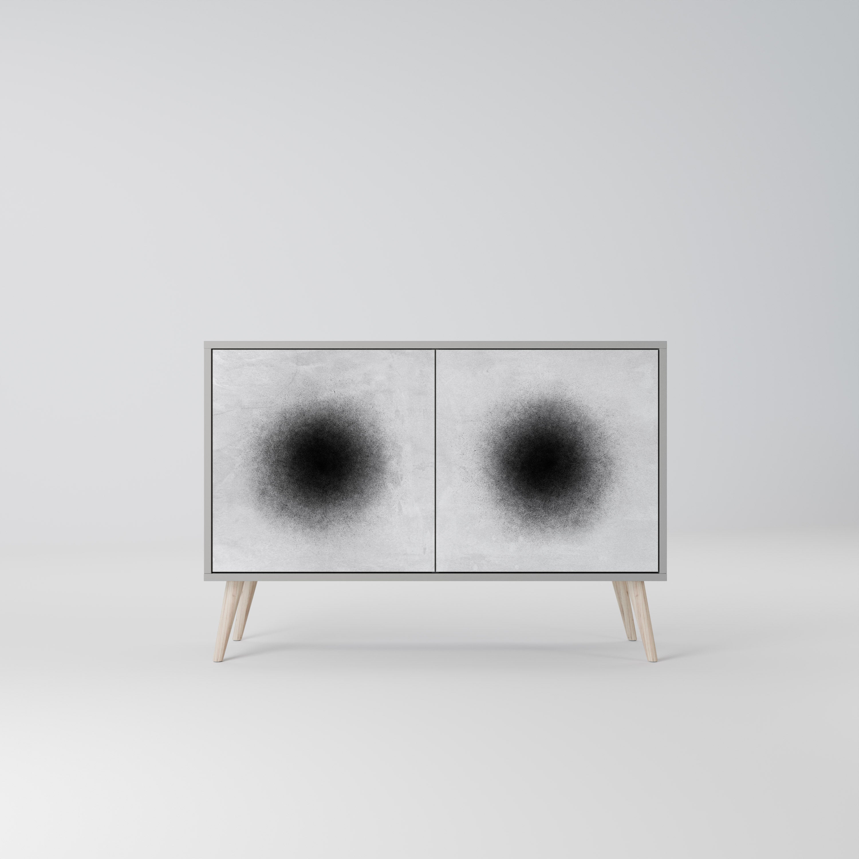 BLACK HOLE Komoda 2-drzwiowa korpus Szary