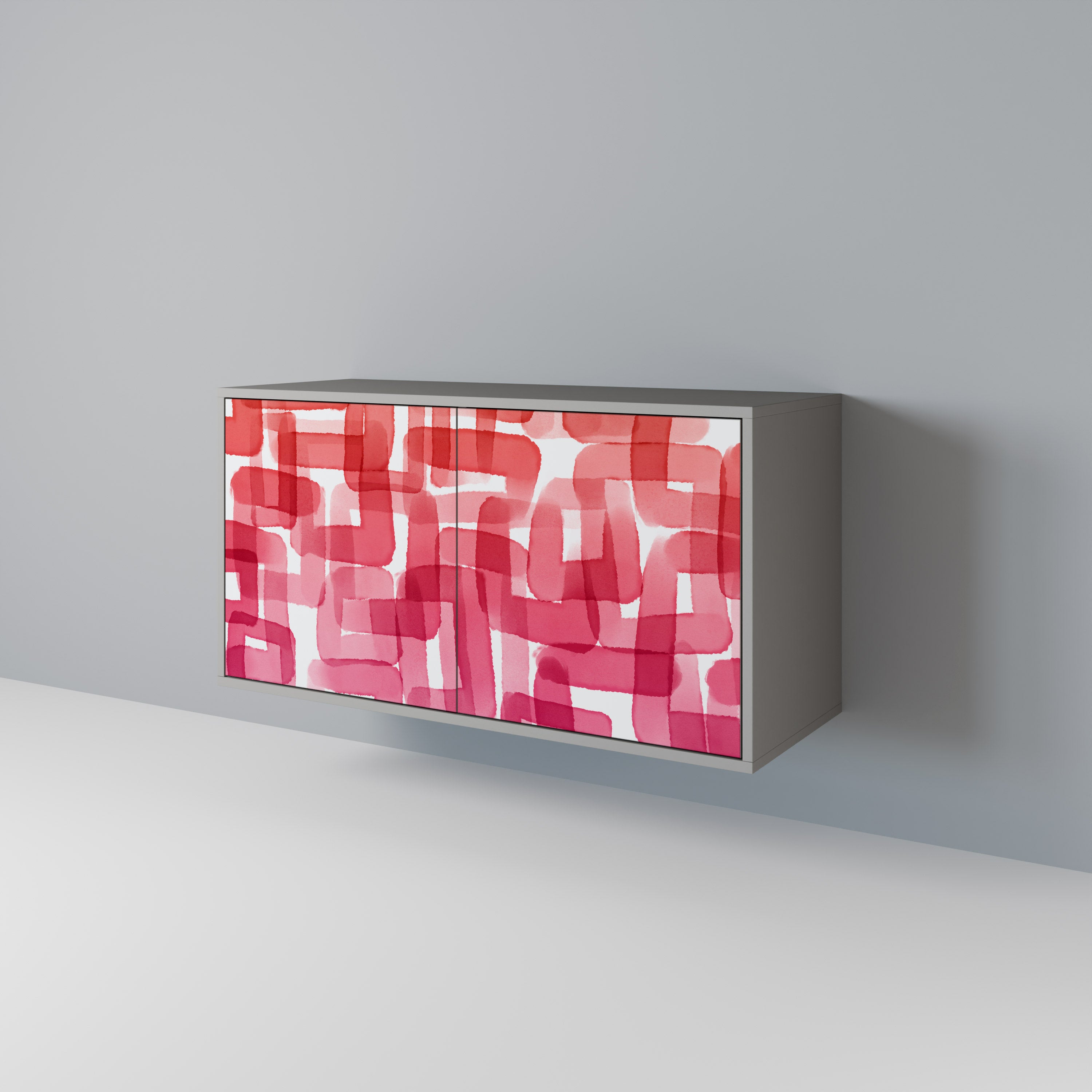 KALEIDOSCOPIC CUBISM Komoda 2-drzwiowa korpus Szary