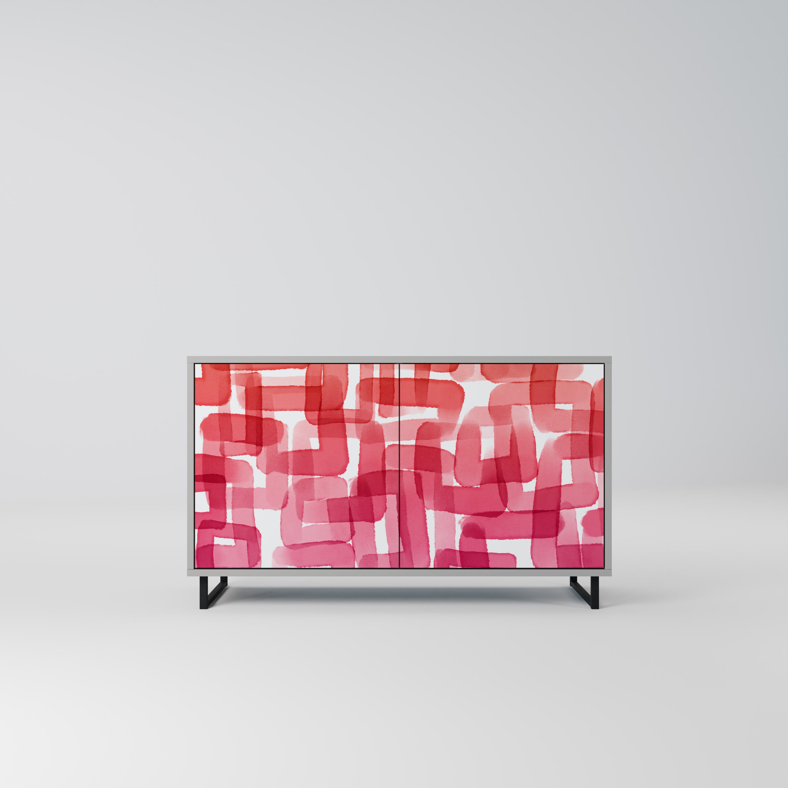 KALEIDOSCOPIC CUBISM Komoda 2-drzwiowa korpus Szary