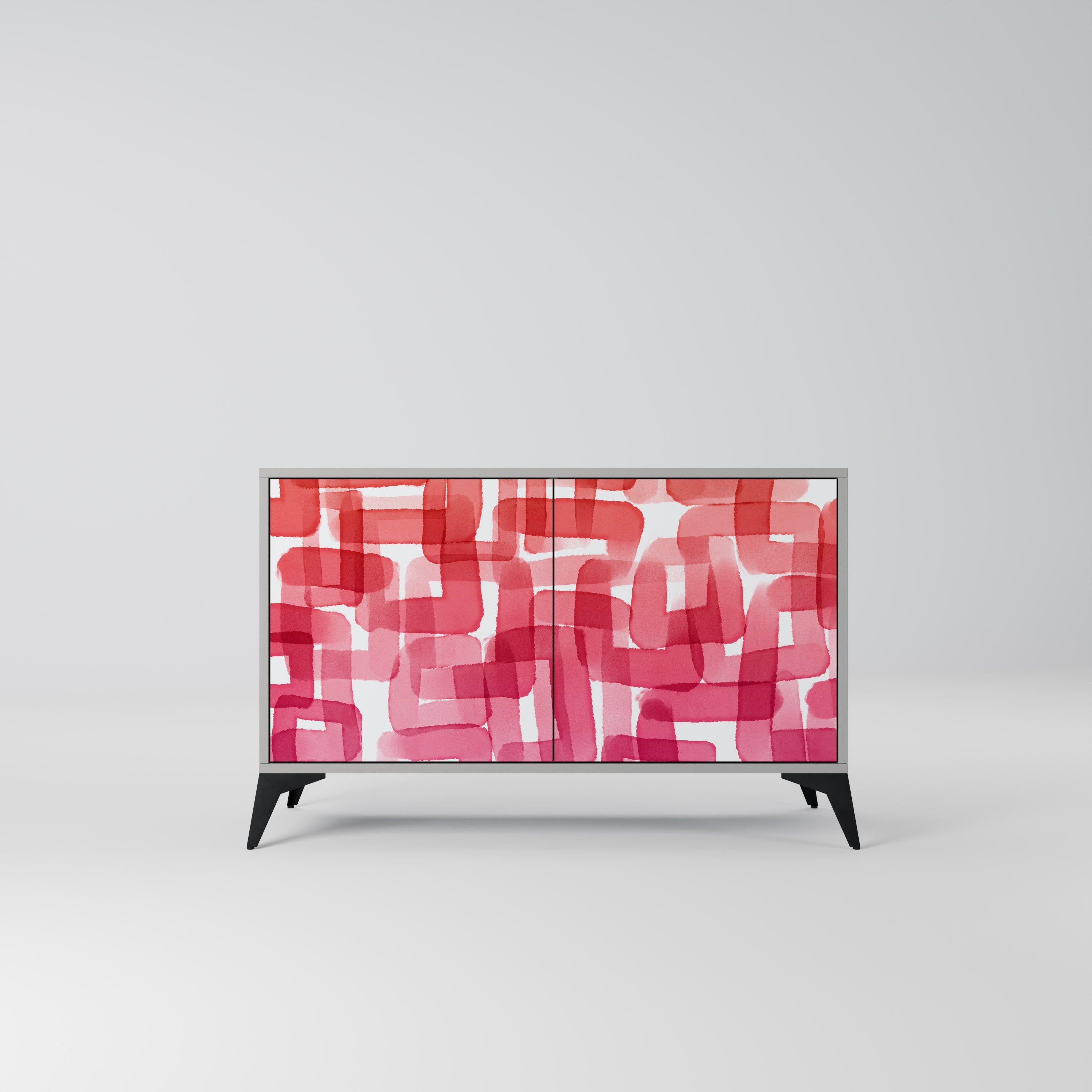 KALEIDOSCOPIC CUBISM Komoda 2-drzwiowa korpus Szary