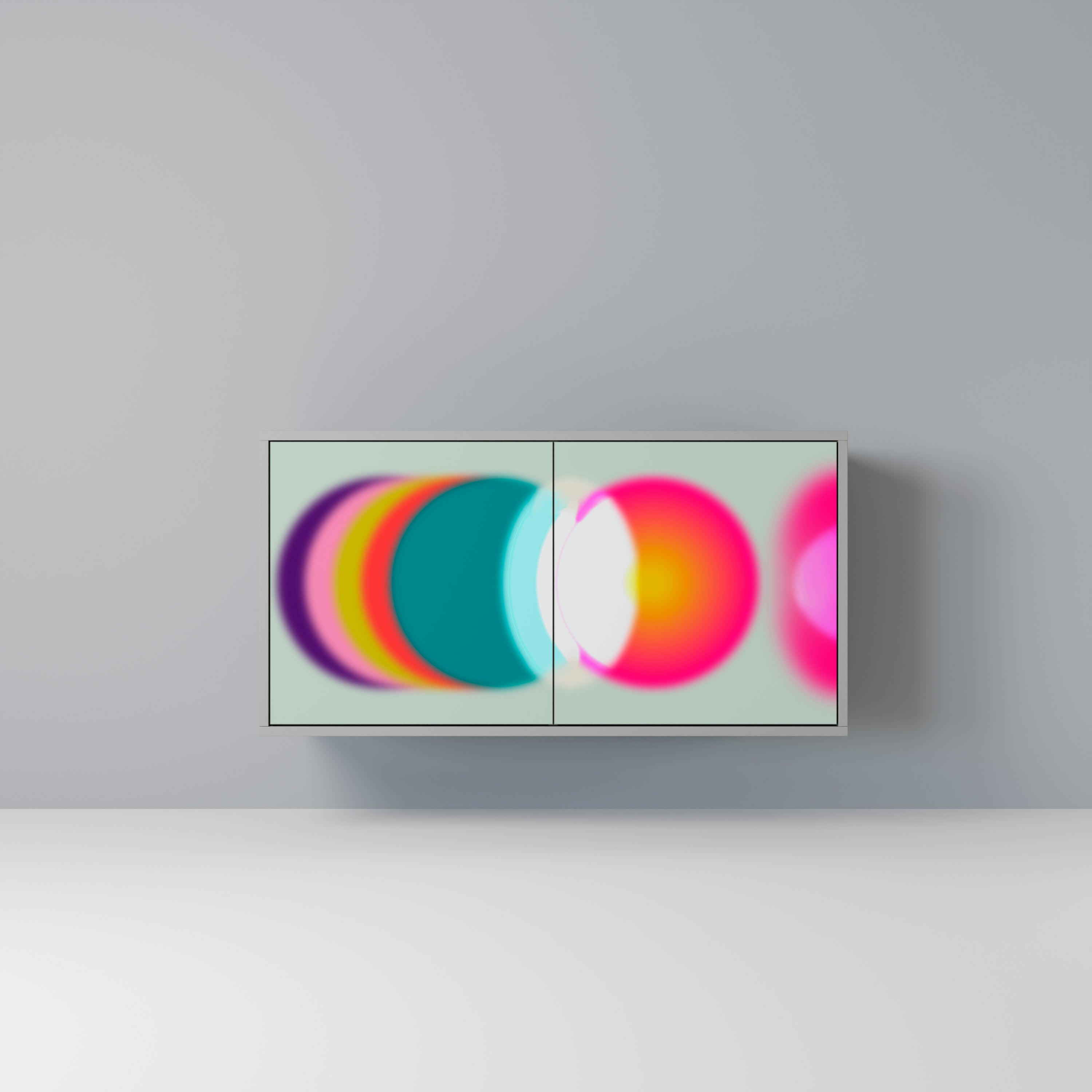 SYMPHONY OF COLORS Komoda 2-drzwiowa korpus Szary