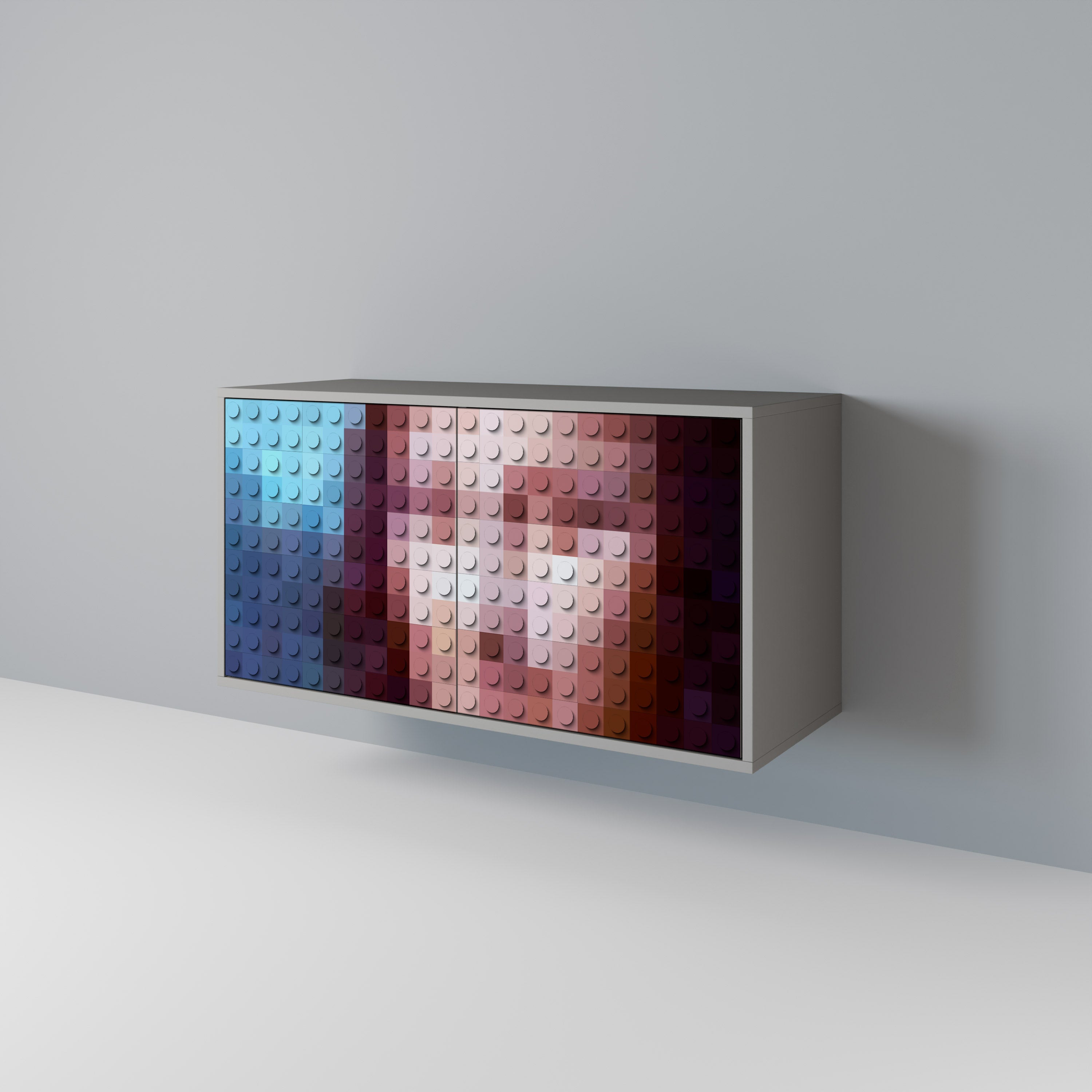 CONSTRUCTIVE ART Komoda 2-drzwiowa korpus Szary