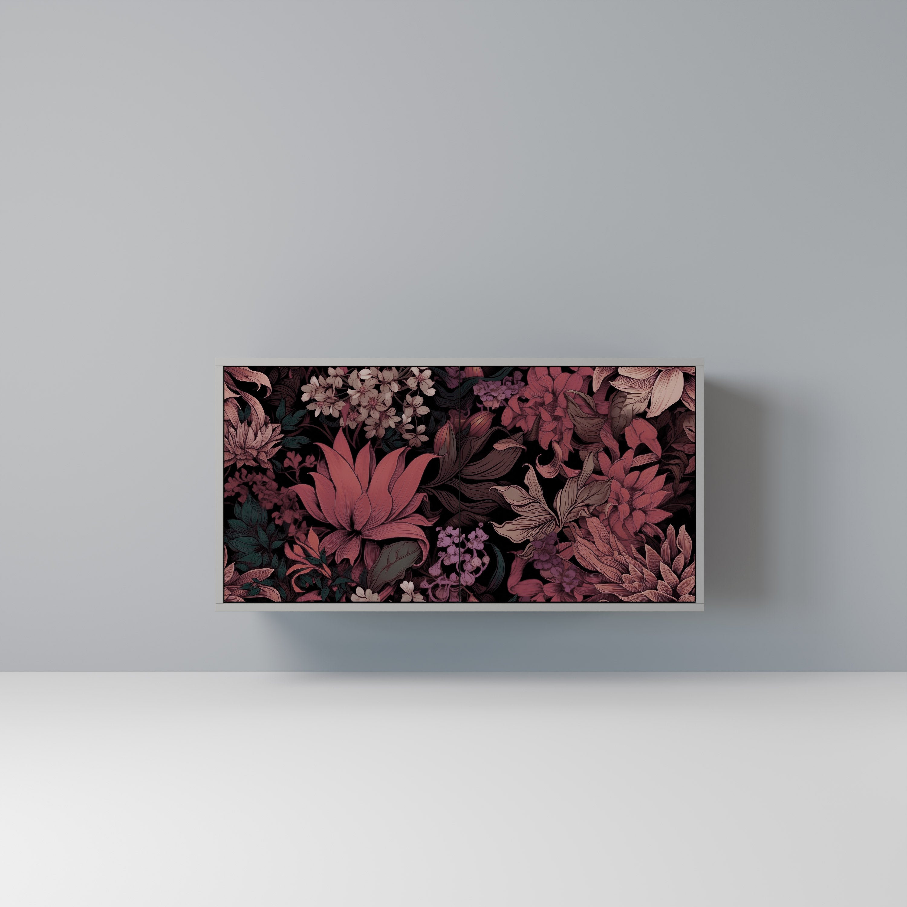 FLORAL WHISPER Komoda 2-drzwiowa korpus Szary
