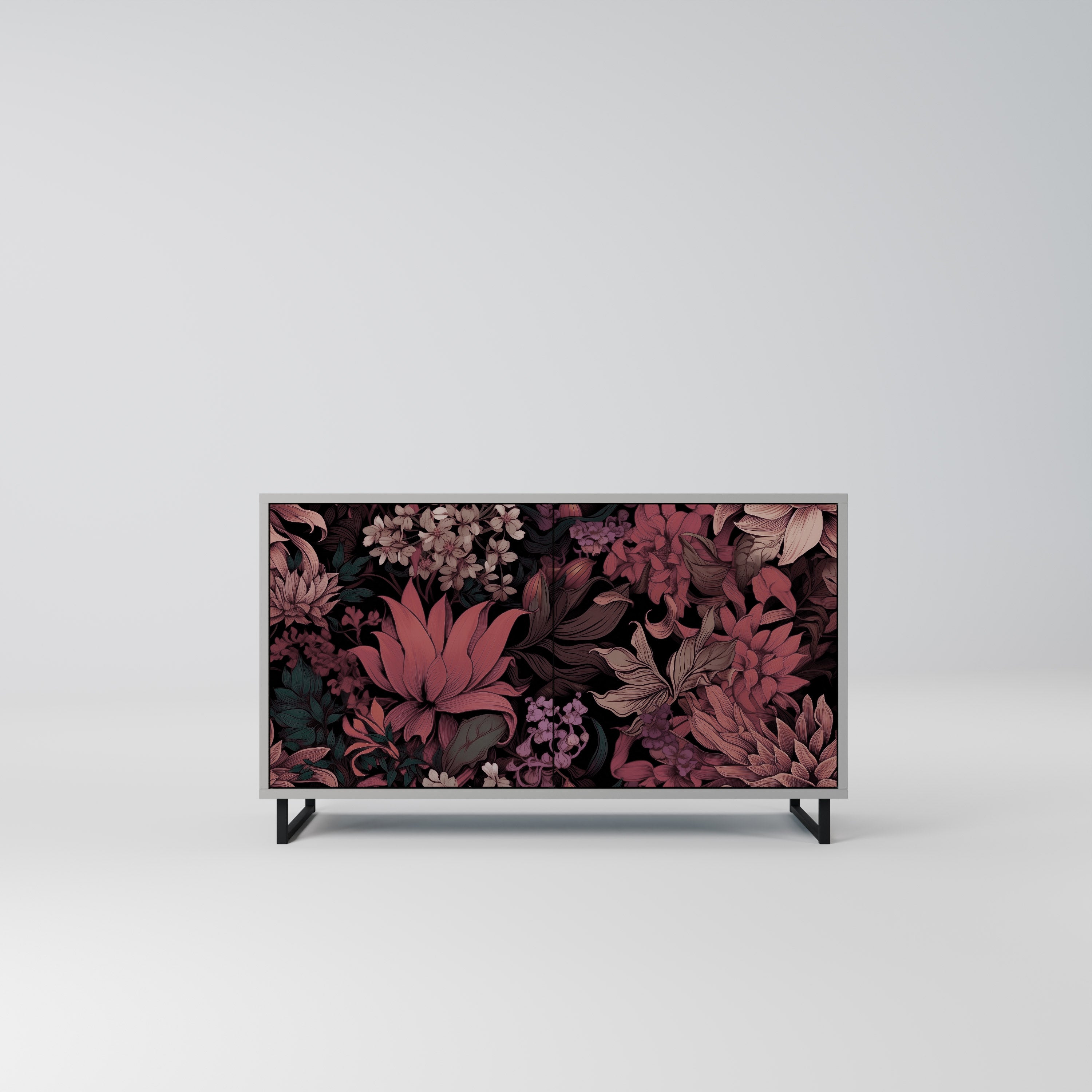 FLORAL WHISPER Komoda 2-drzwiowa korpus Szary