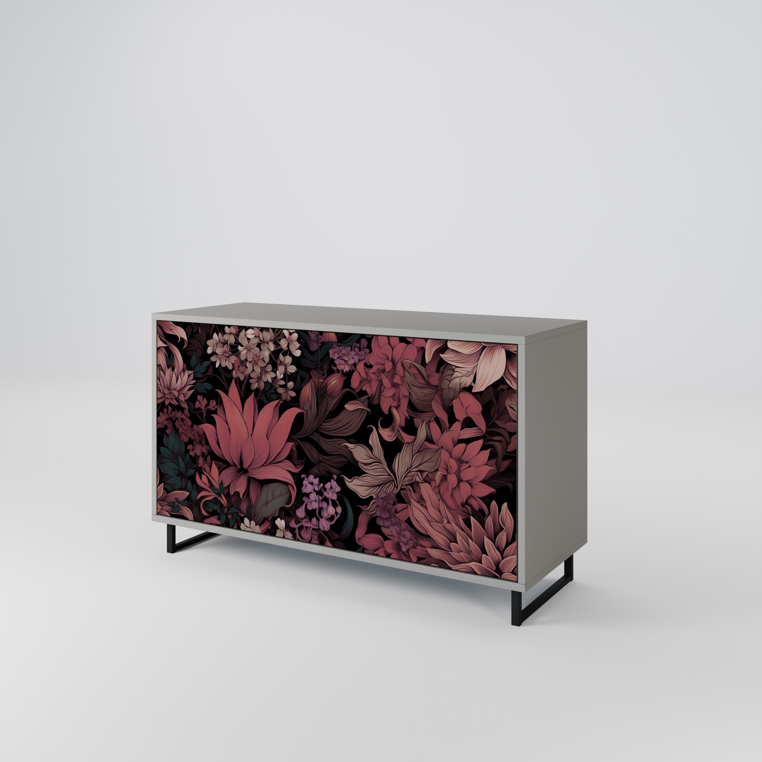 FLORAL WHISPER Komoda 2-drzwiowa korpus Szary