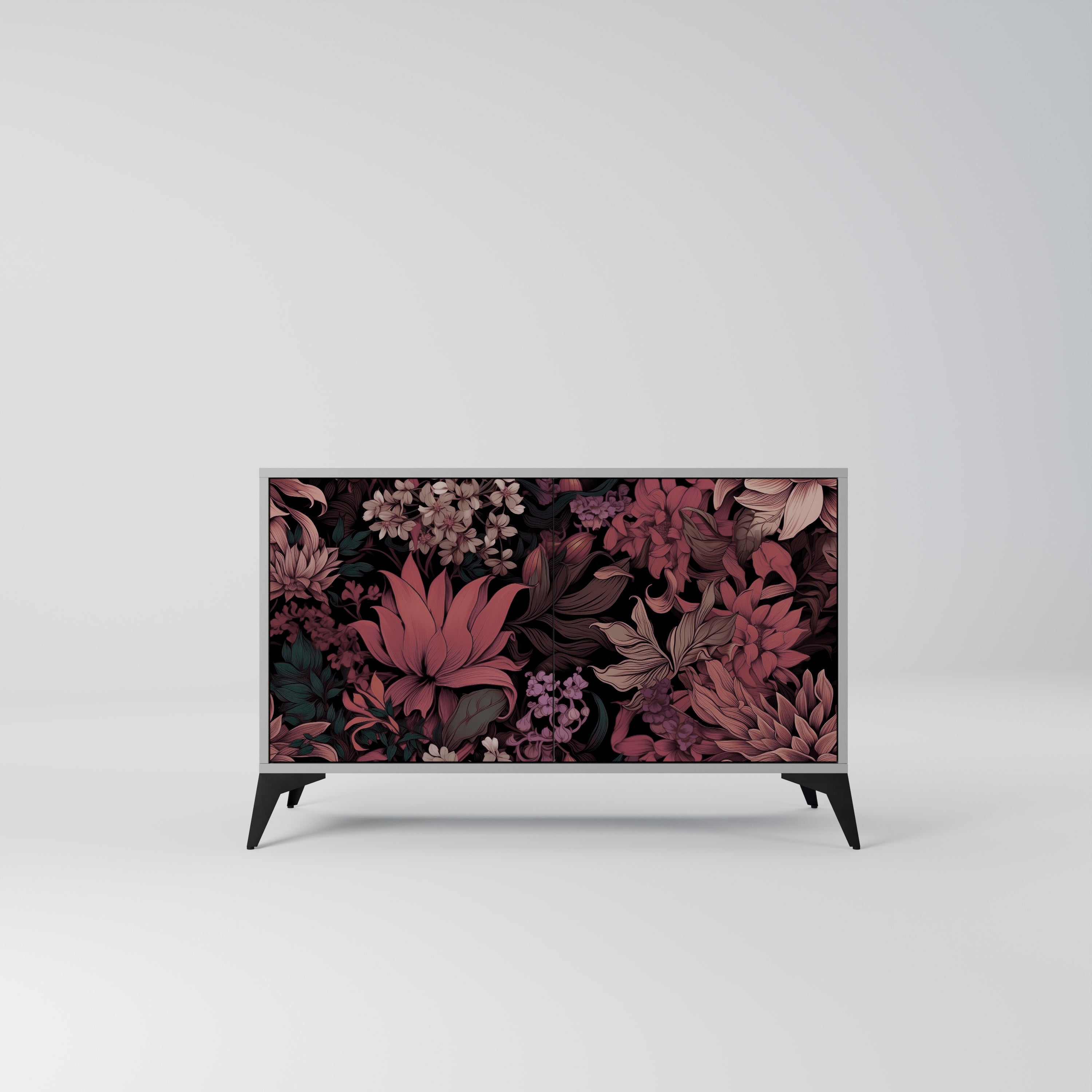 FLORAL WHISPER Komoda 2-drzwiowa korpus Szary