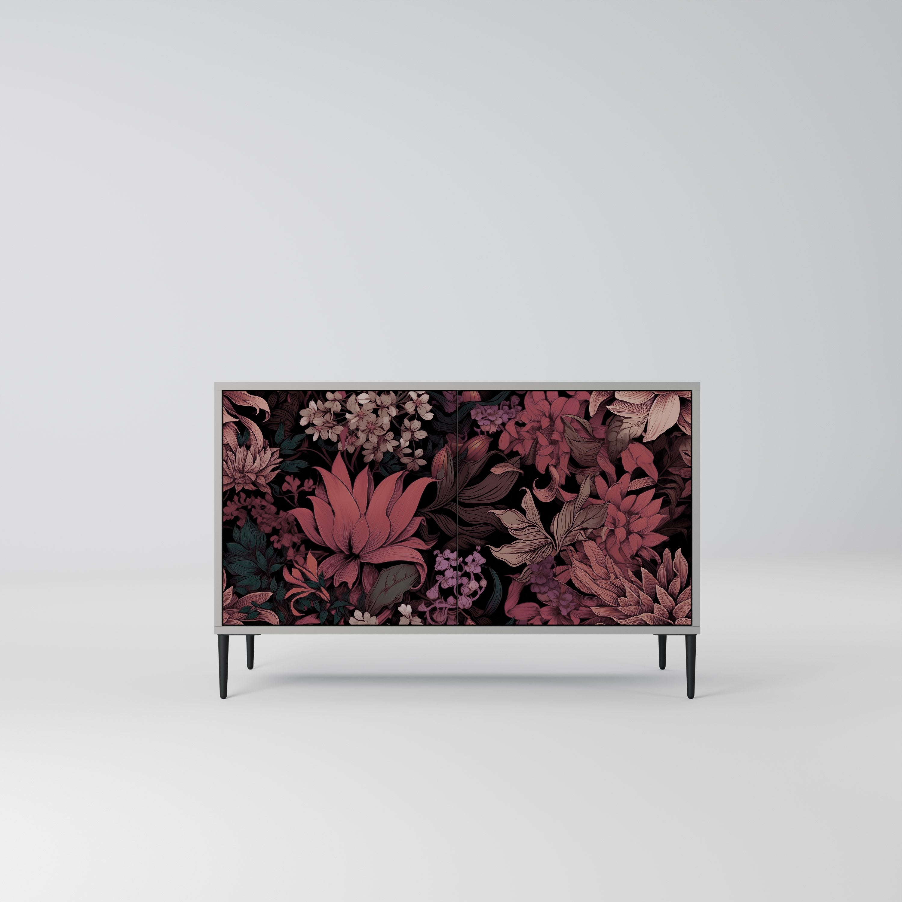 FLORAL WHISPER Komoda 2-drzwiowa korpus Szary