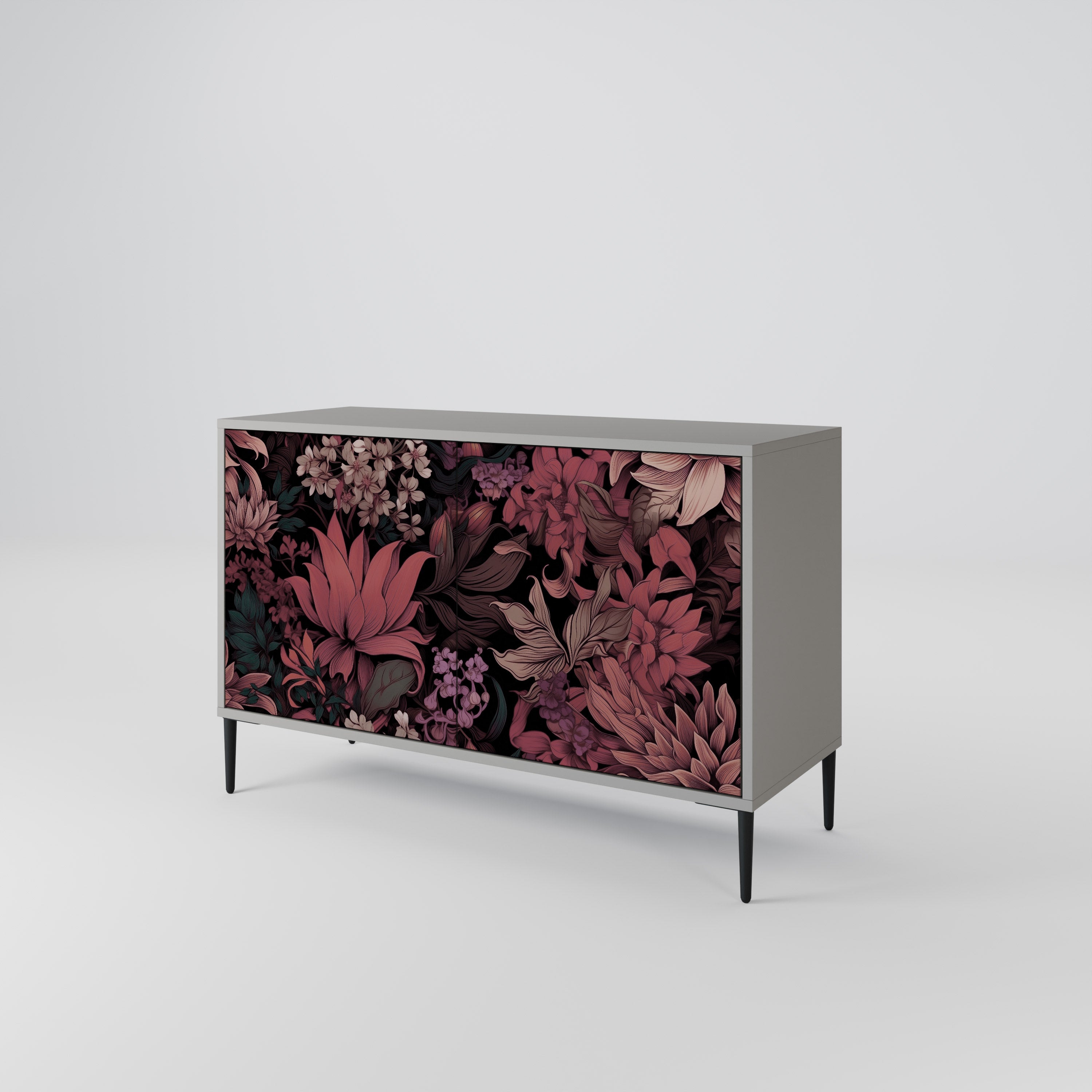 FLORAL WHISPER Komoda 2-drzwiowa korpus Szary