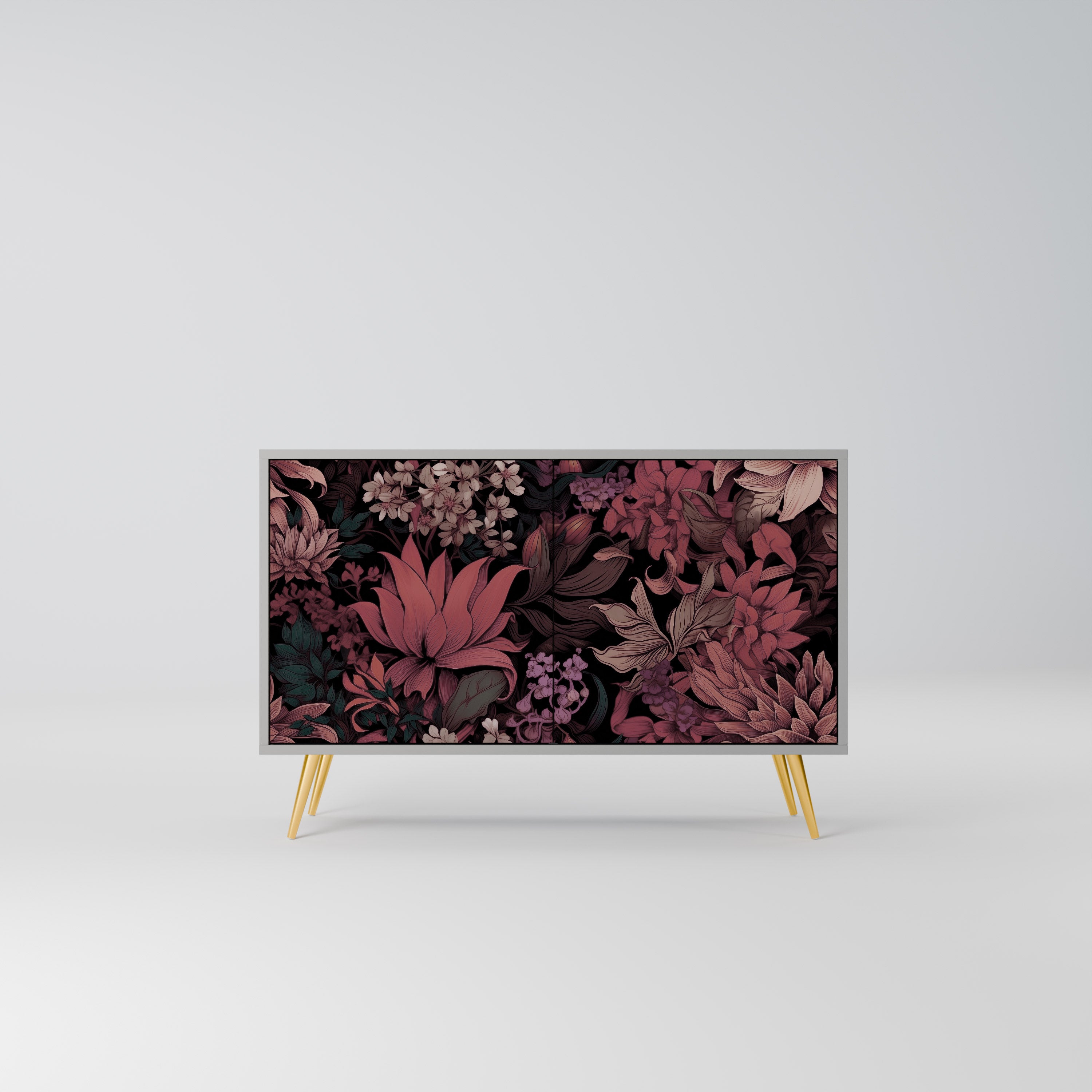 FLORAL WHISPER Komoda 2-drzwiowa korpus Szary