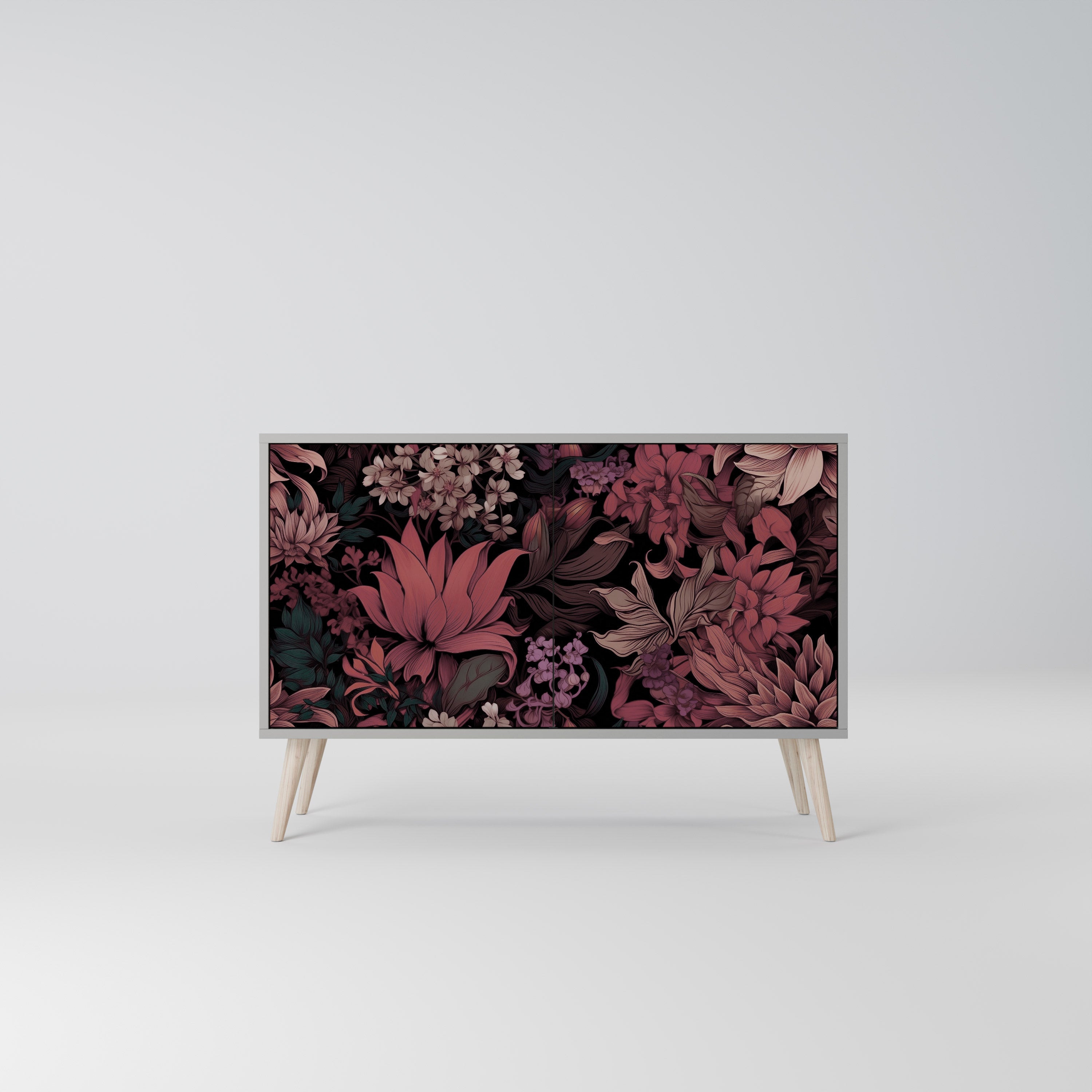 FLORAL WHISPER Komoda 2-drzwiowa korpus Szary