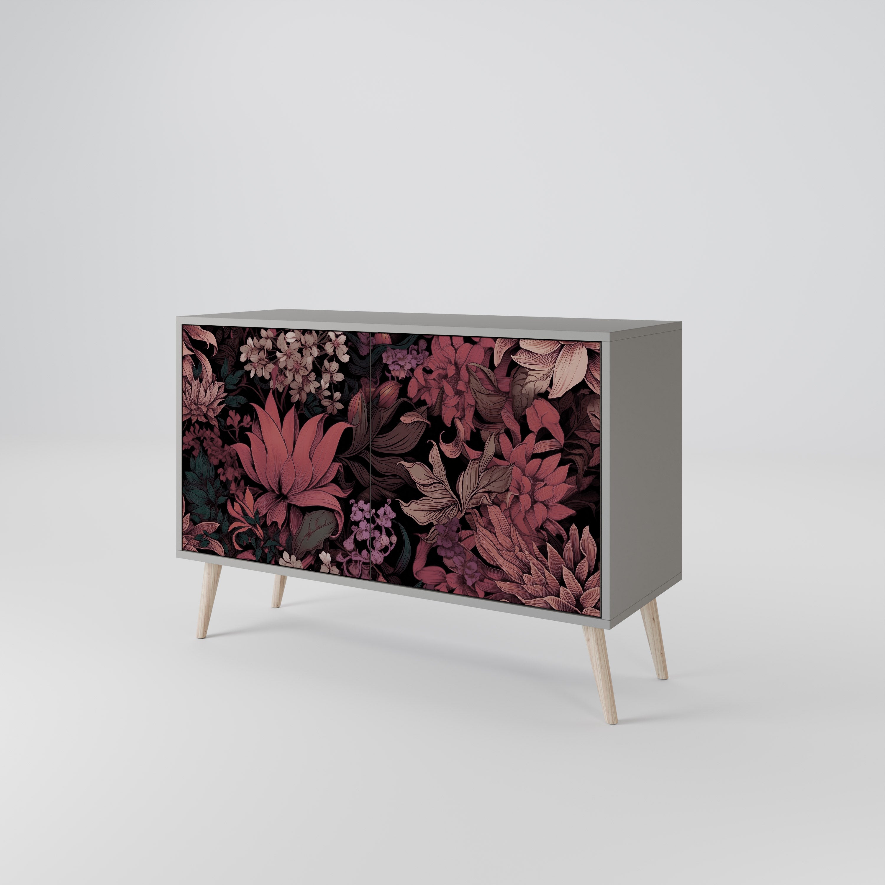 FLORAL WHISPER Komoda 2-drzwiowa korpus Szary
